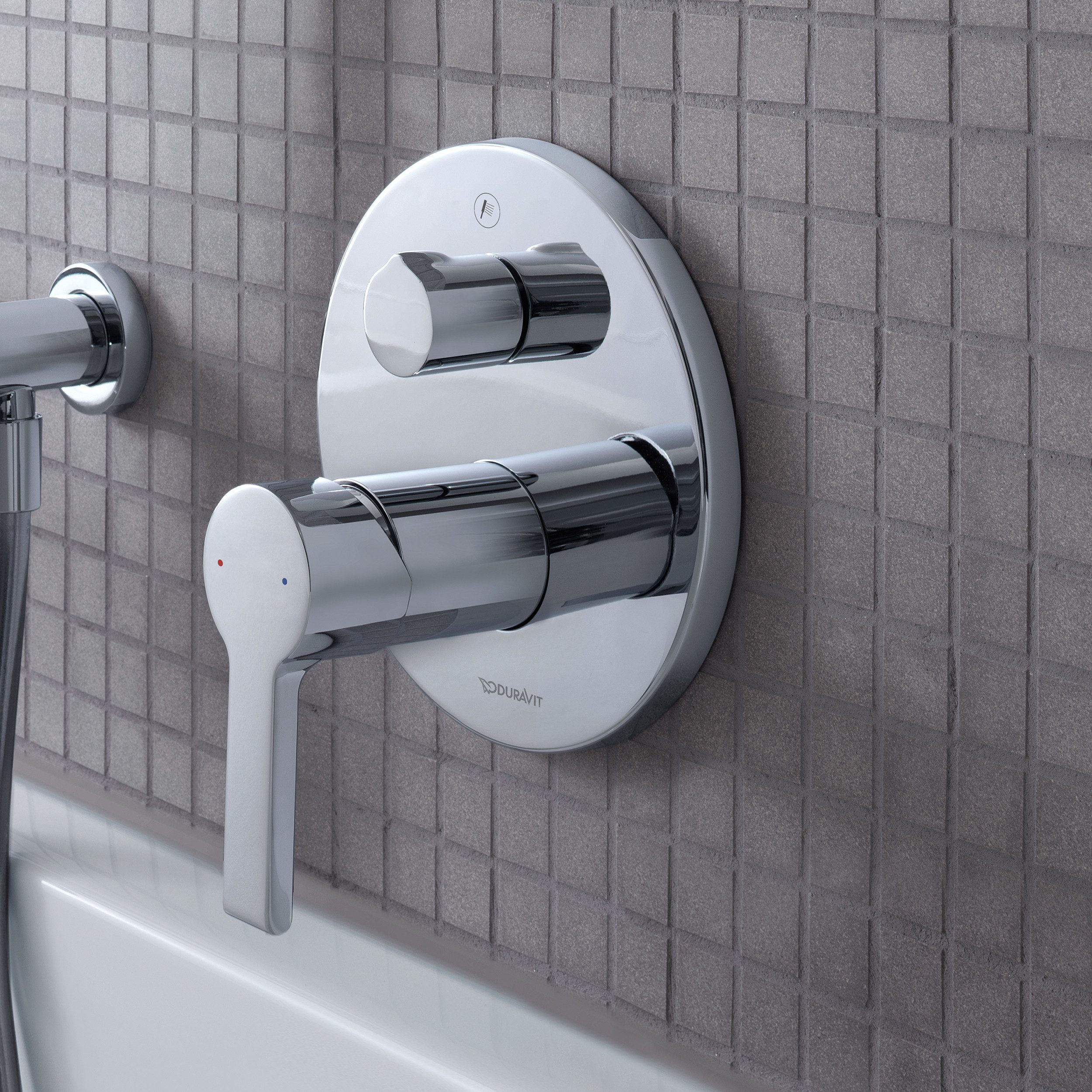 Duravit Unterputzarmatur Wannenmischer B.2 2 Verbraucher (Badewannenarmaturen) Chrom, Ø 17 cm