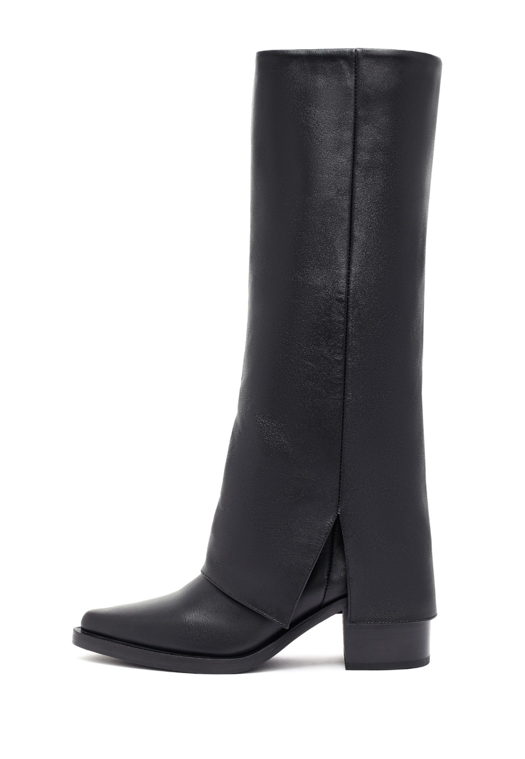 Absatzstiefel aus Leder Bootsschuh