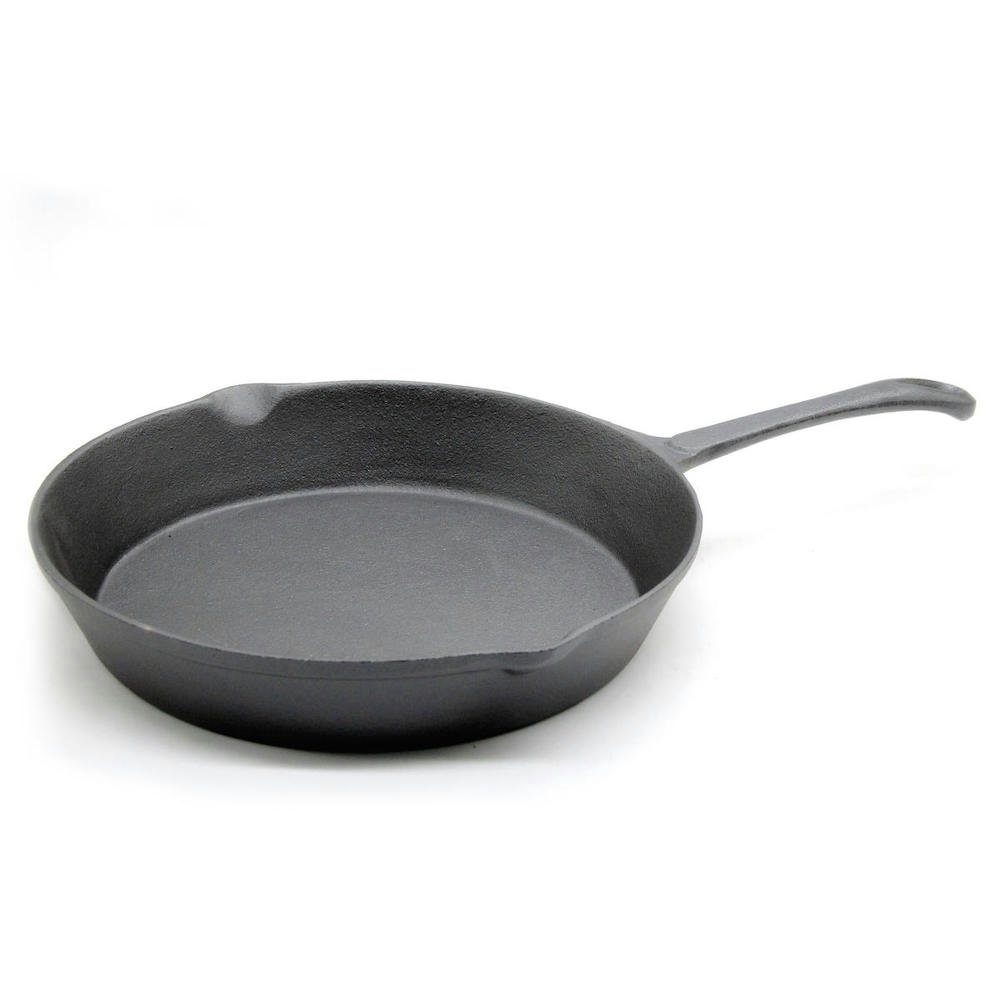 PROREGAL® Grillpfanne Stielpfanne aus Gusseisen, Ø 25 cm