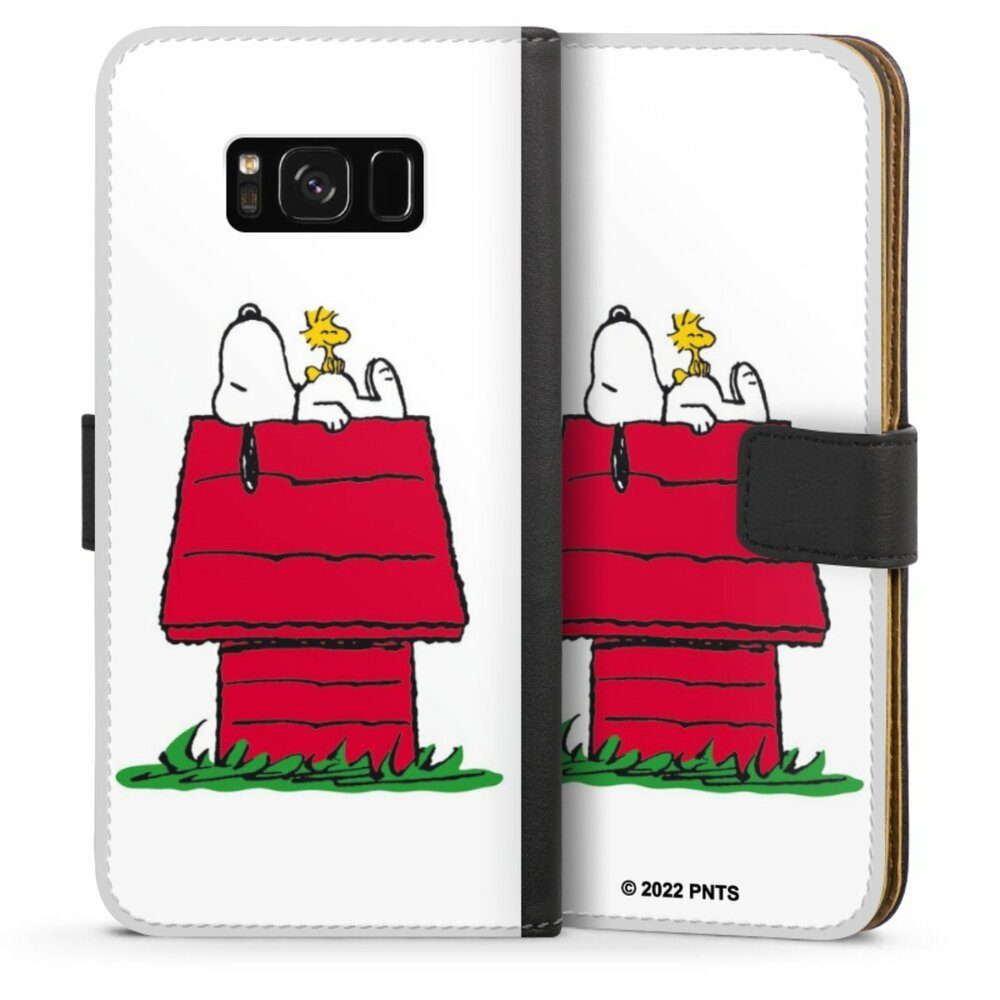 DeinDesign Handyhülle »Snoopy Offizielles Lizenzprodukt Peanuts Snoopy and  Woodstock Classic«, Samsung Galaxy S8 Hülle Handy Flip Case Wallet Cover  Handytasche Leder