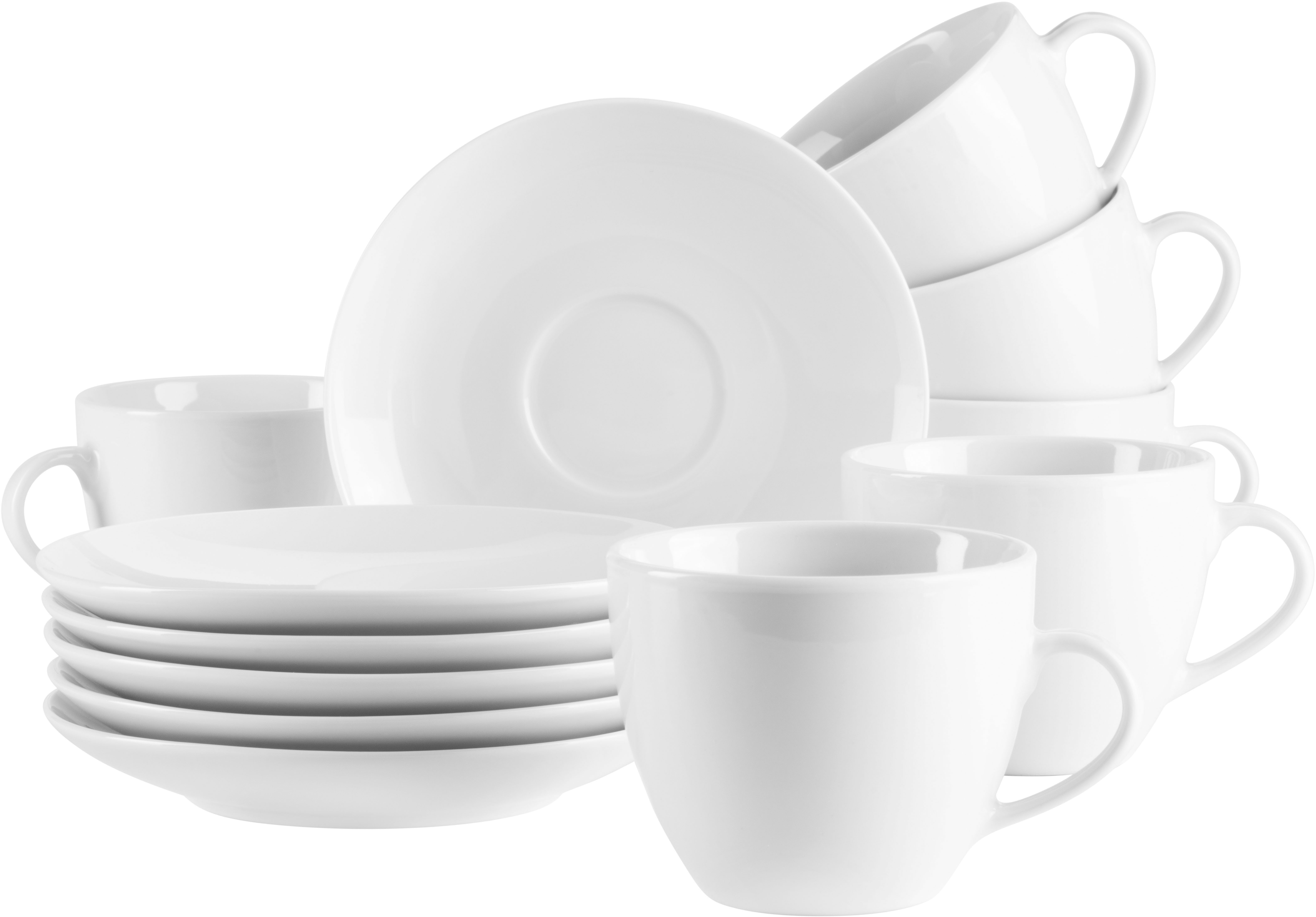 MÄSER Tasse BARCA, Kaffeetassen Set, Porzellan, 12-tlg., Porzellan