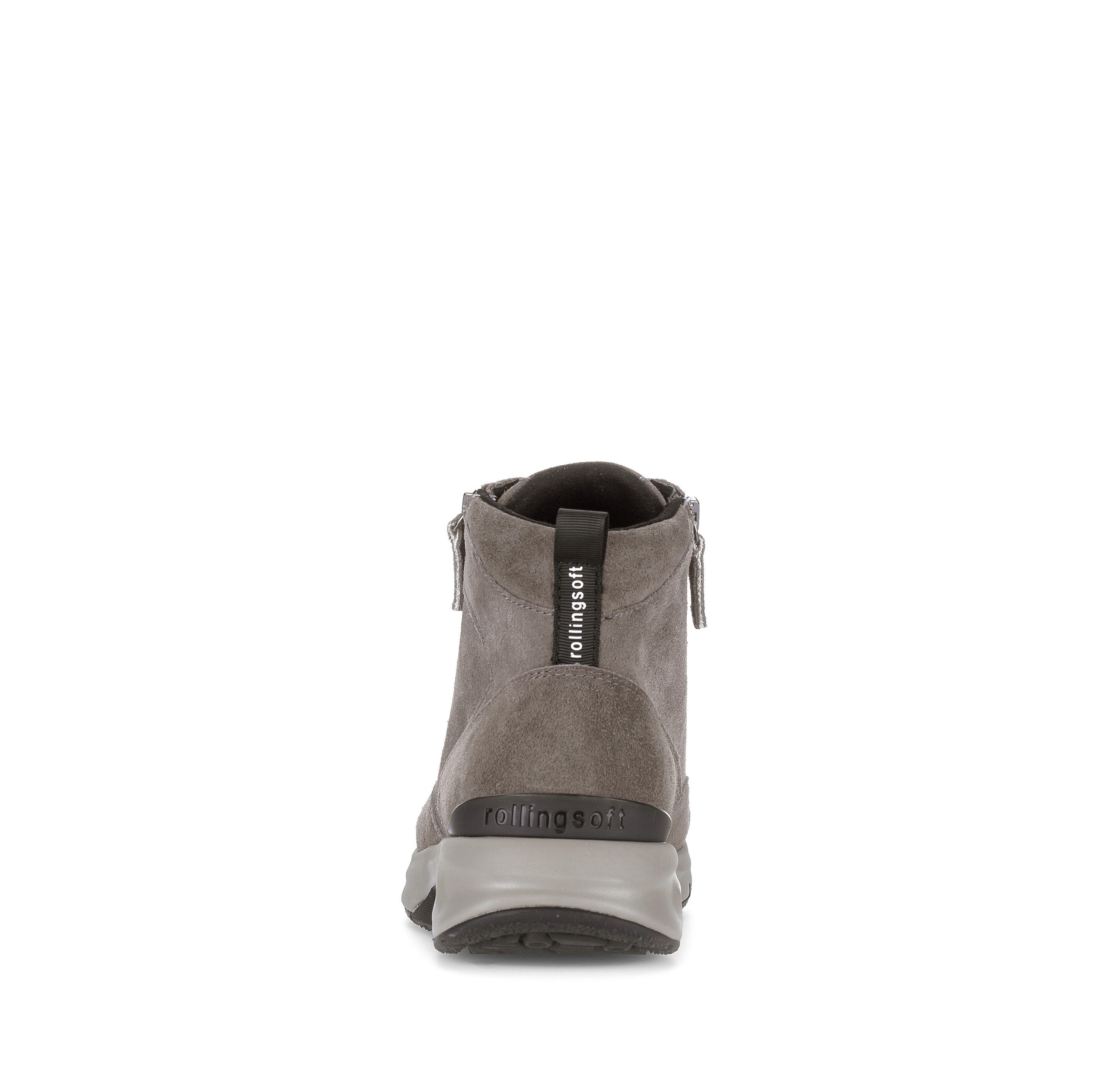 rollingsoft Schnürboots Keilabsatz, High Top-Sneaker mit zwei Reißverschlüssen