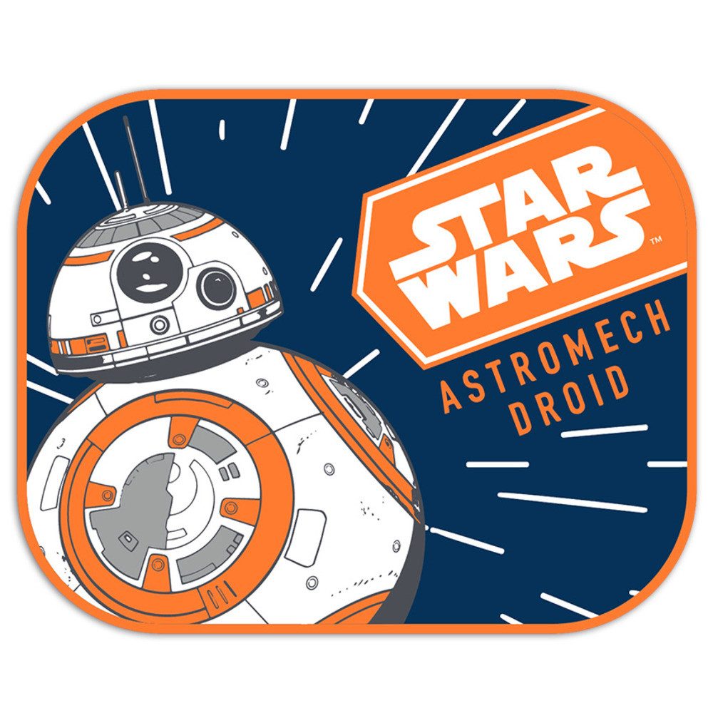 Seven Polska Autosonnenschutz STAR WARS BB8 - Auto Sonnenschutz, Schattenspender, 2 Stück, 44 x 35 cm