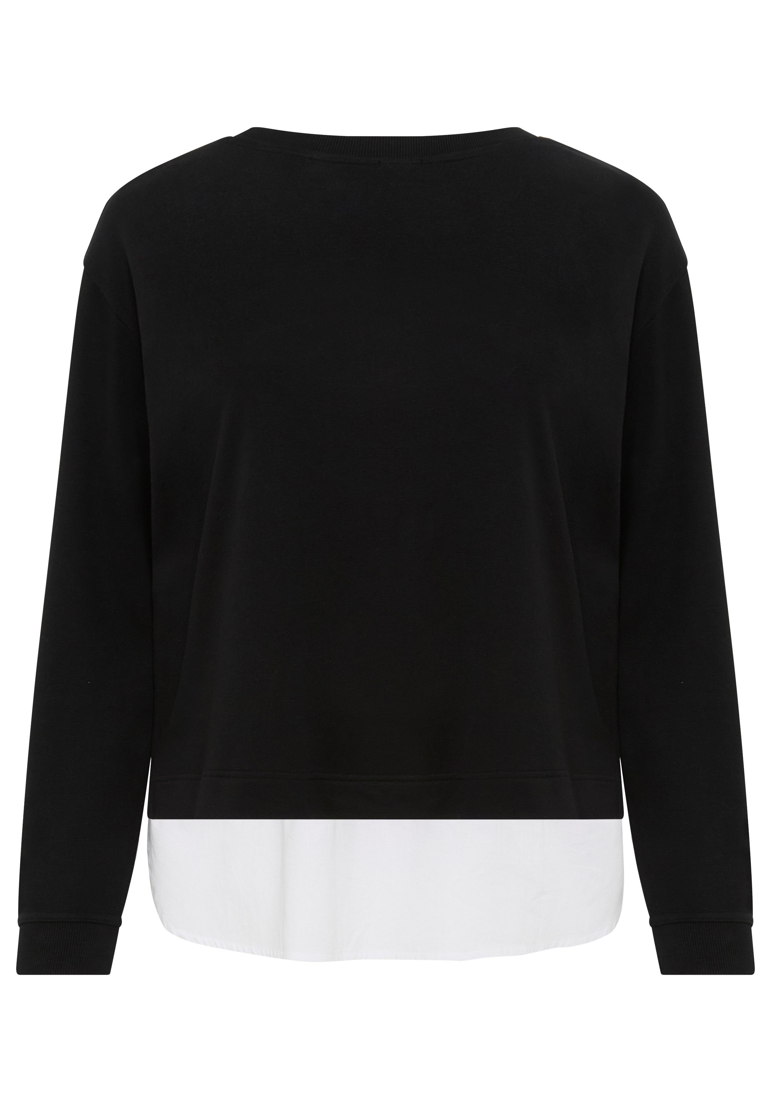 Laura Scott CURVE Sweatshirt Große Größen mit gepflegtem Bluseneinsatz