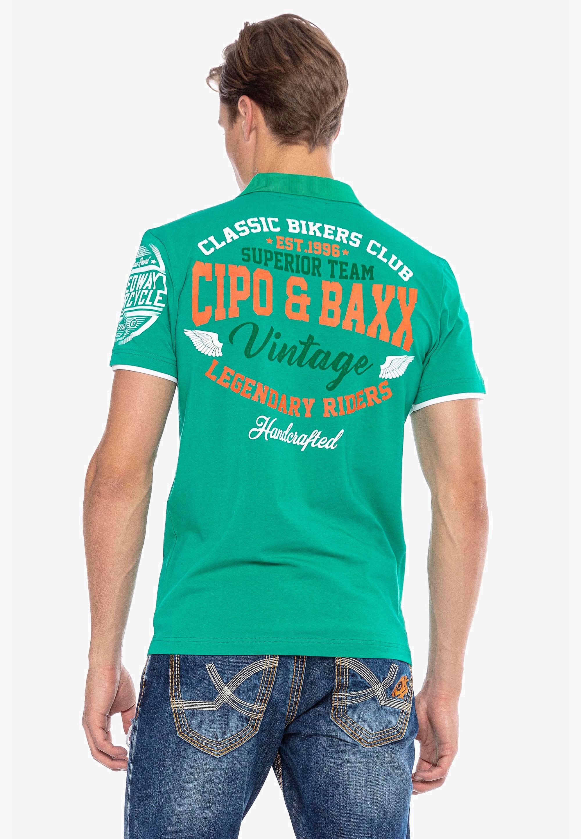 mit lässigen grün Poloshirt Baxx Prints Cipo &