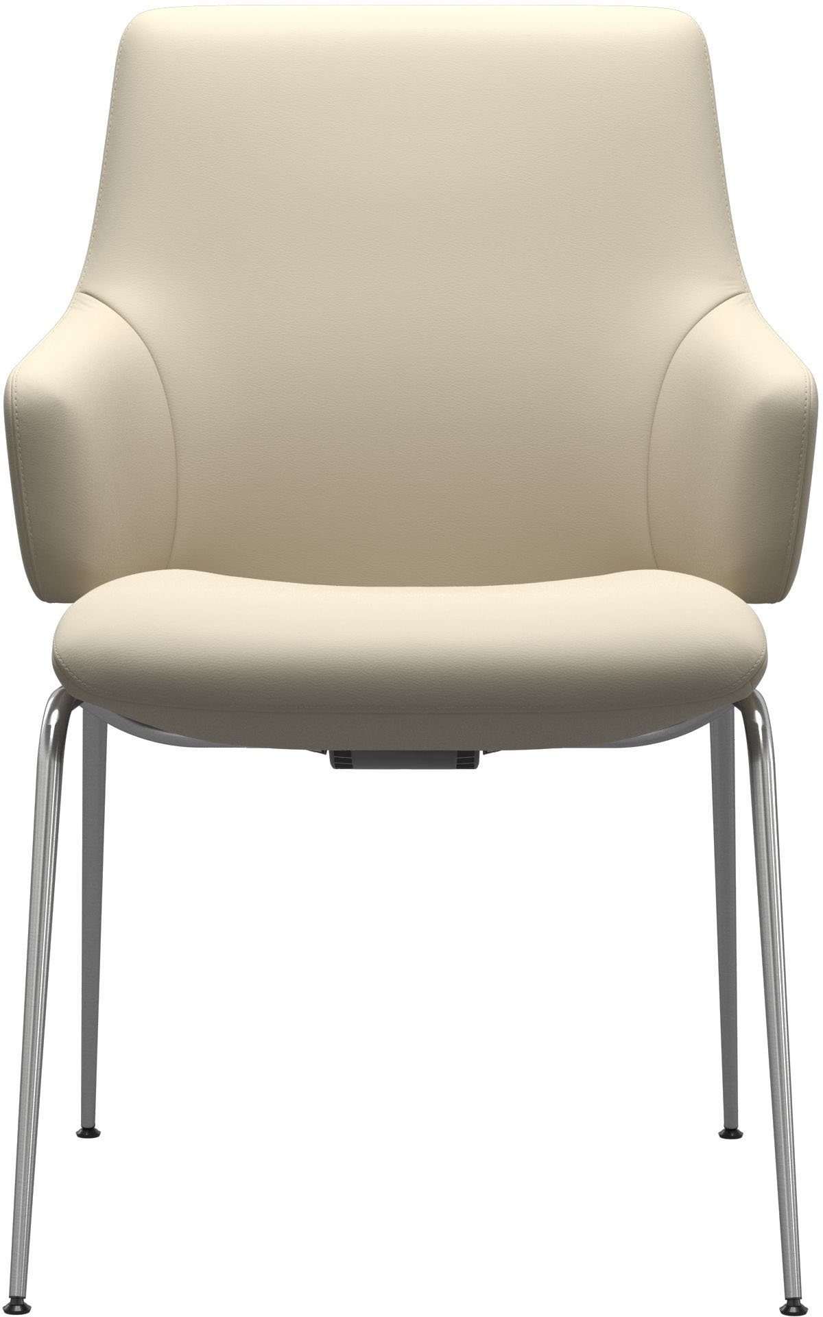 Stressless® Polsterstuhl Laurel, Low Back mit Armlehne, Größe L, mit Beinen aus Stahl in Chrom glänzend
