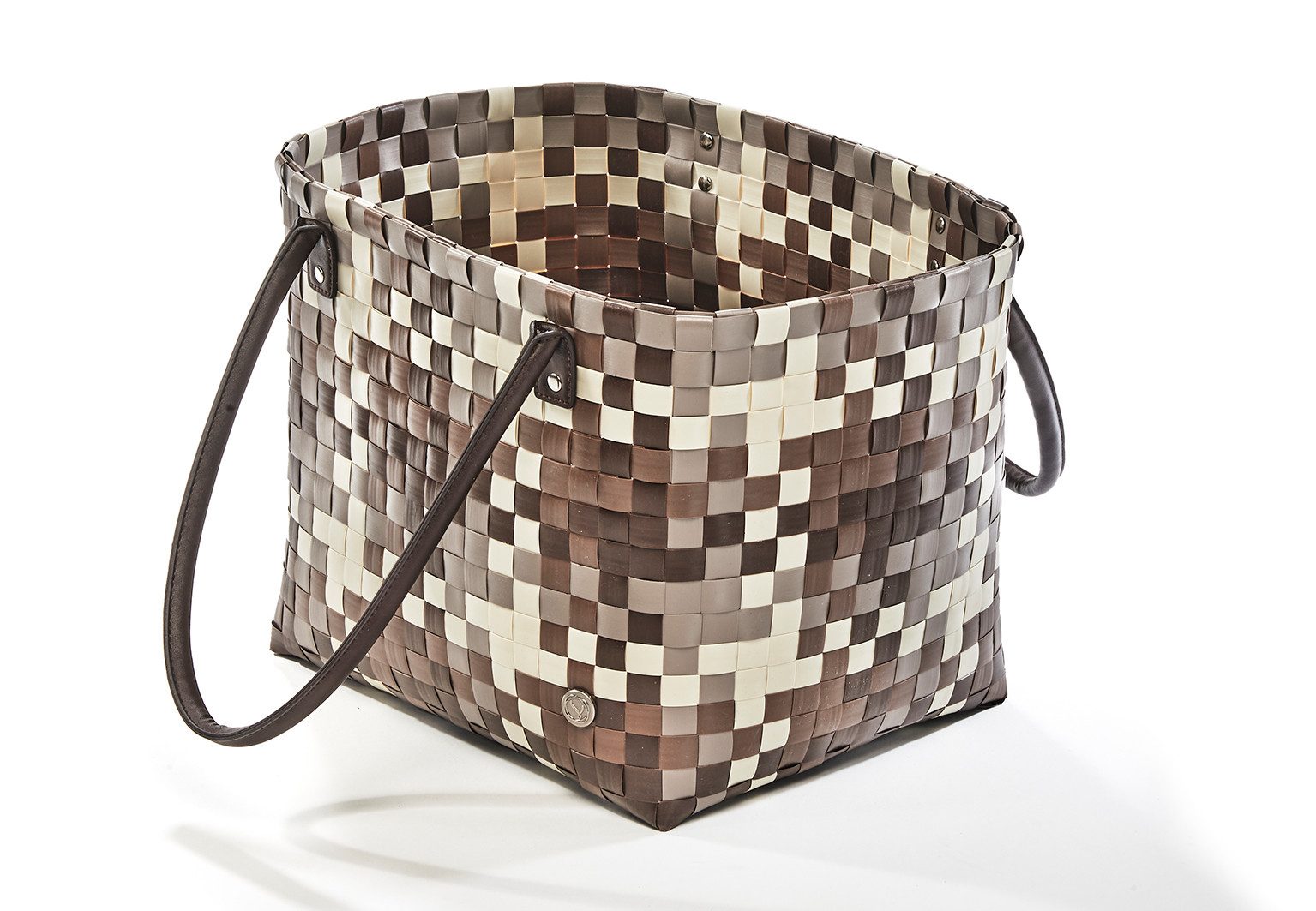 Kobolo Shopper Einkaufstasche Tasche MARE aus PE mit PU Henkeln (Stück, 1-tlg., 1 Stück), Mehrfarbig – Bild 4 von 5