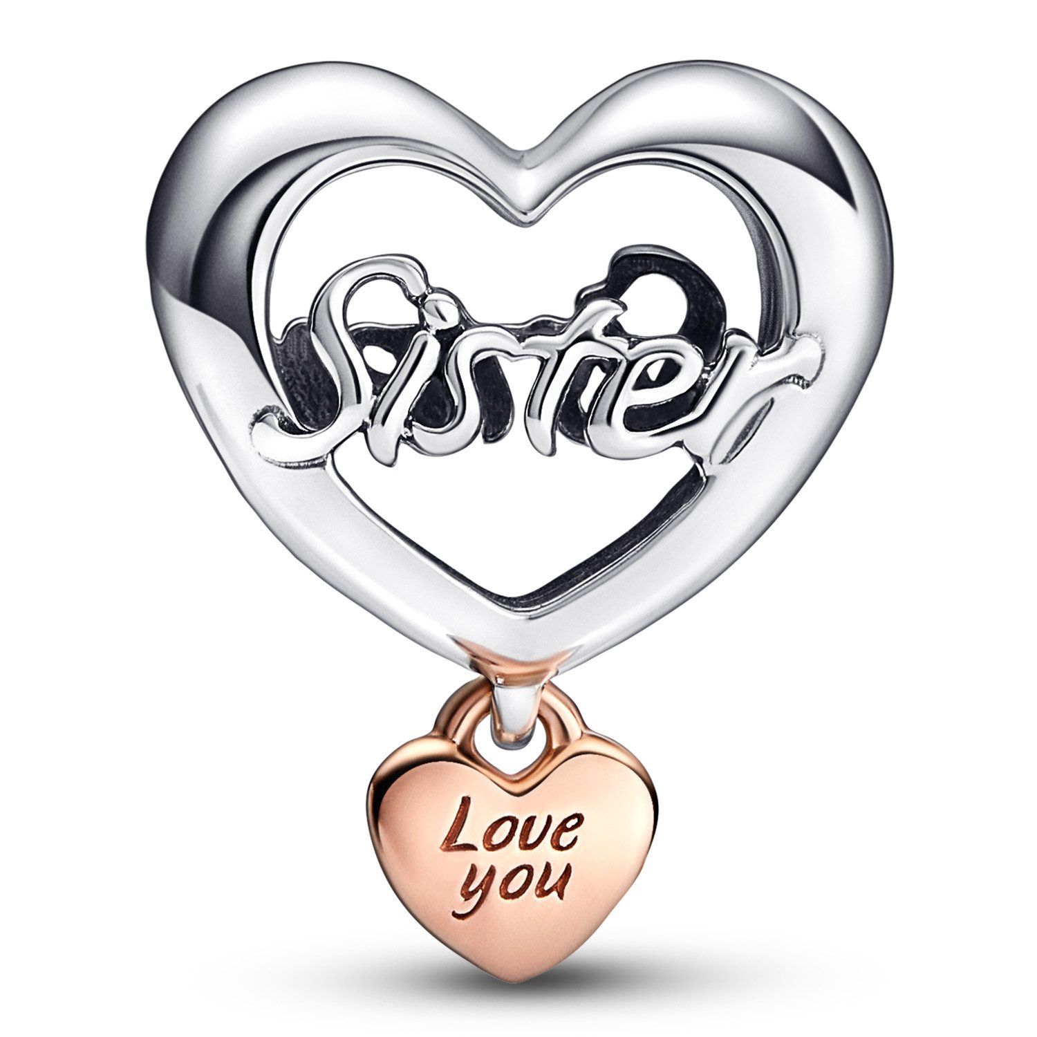 Pandora Herzanhänger Silber Charm Love You Sister Herz günstig online kaufen