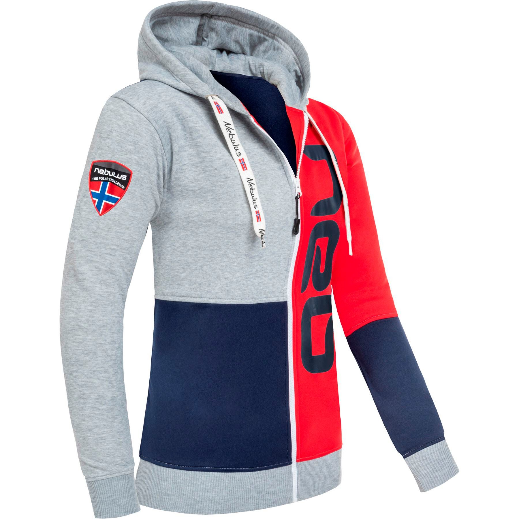 Nebulus Sweatjacke NEBSTER, P6114 - Damen, navy-rot-grau, XL/42 günstig online kaufen
