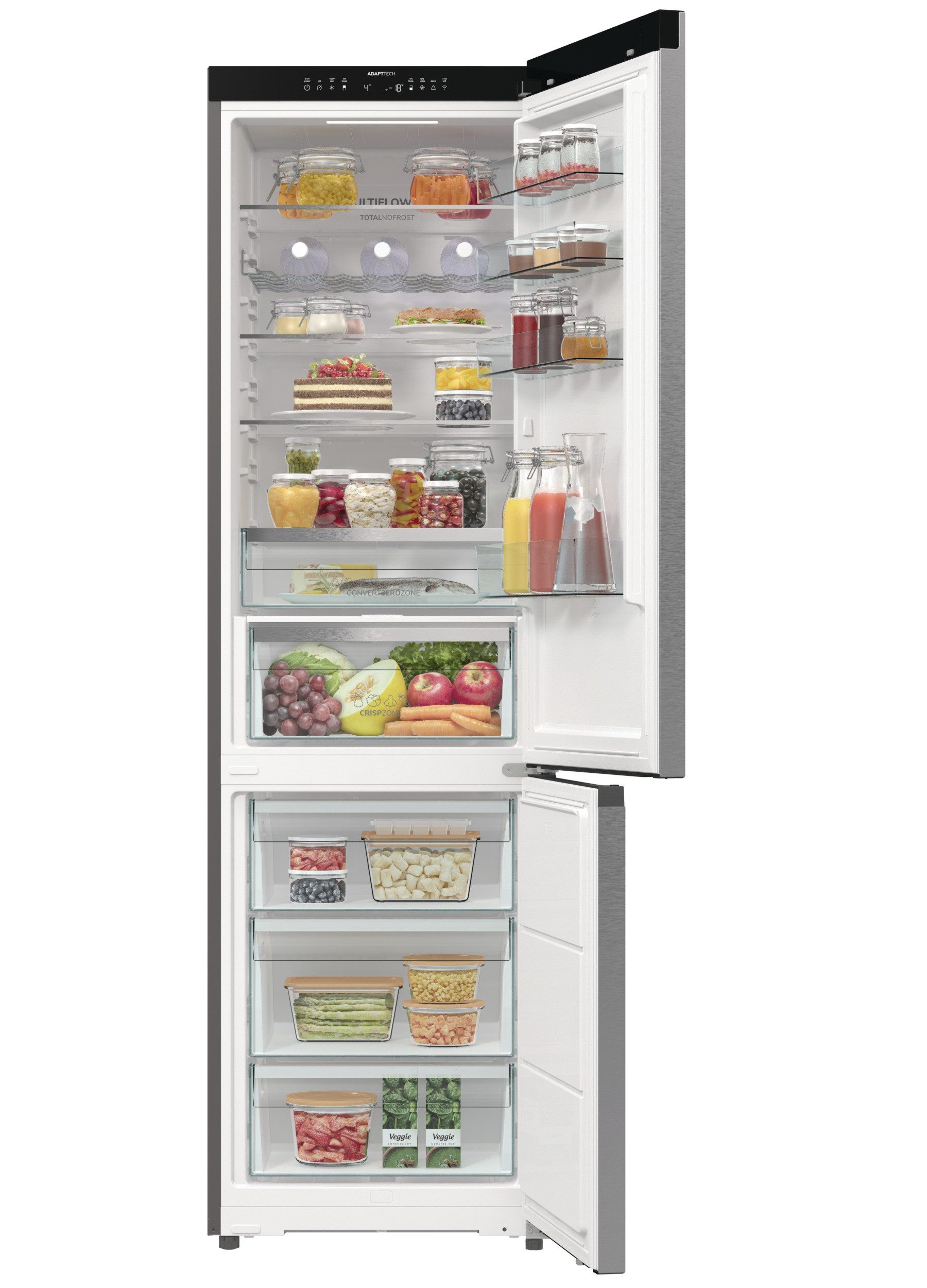 GORENJE Kühl-/Gefrierkombination NRB620C6X4WFE, 203 cm hoch, 59,5 cm breit, Wifi - ConnectLife