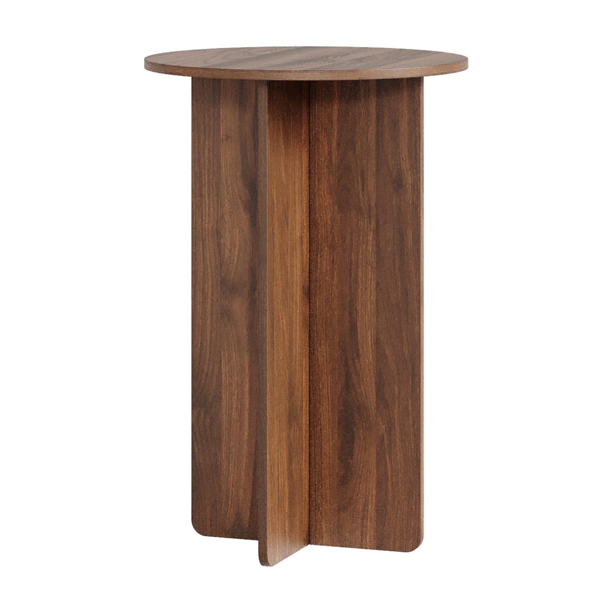 en.casa Beistelltisch, »Vappevn« 60 x Ø40 cm rund Walnussoptik