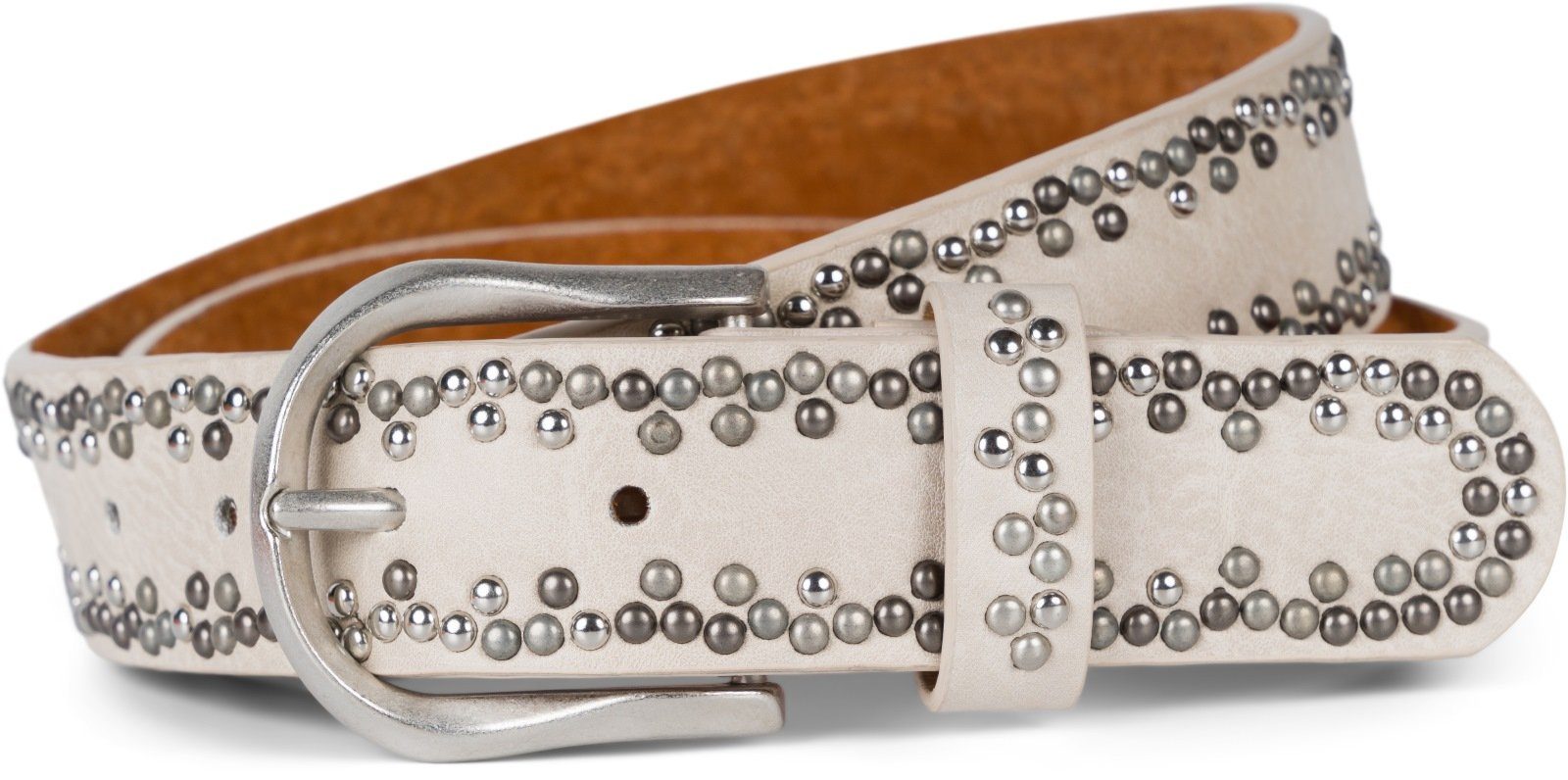 styleBREAKER Nietengürtel Gürtel mit kleinen Nieten (1-St)