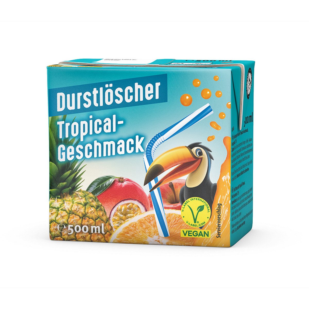 DURSTLOESCHER Softgetränk, Durstlöscher Tropical aus tropischen Früchten 500ml 12er Pack