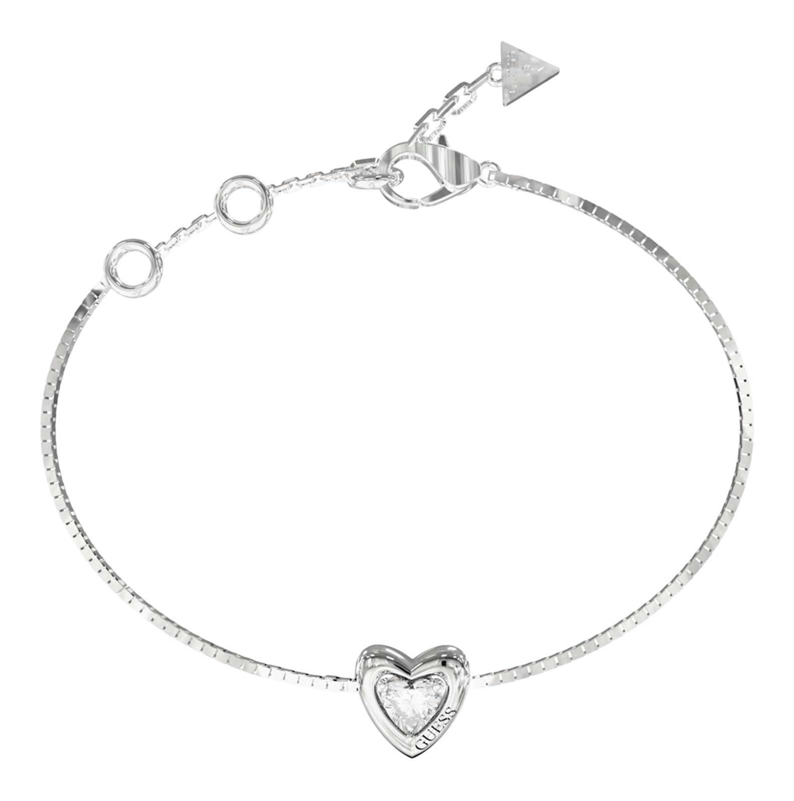 Guess Gliederarmband 10mm Crystal Heart Bracelet