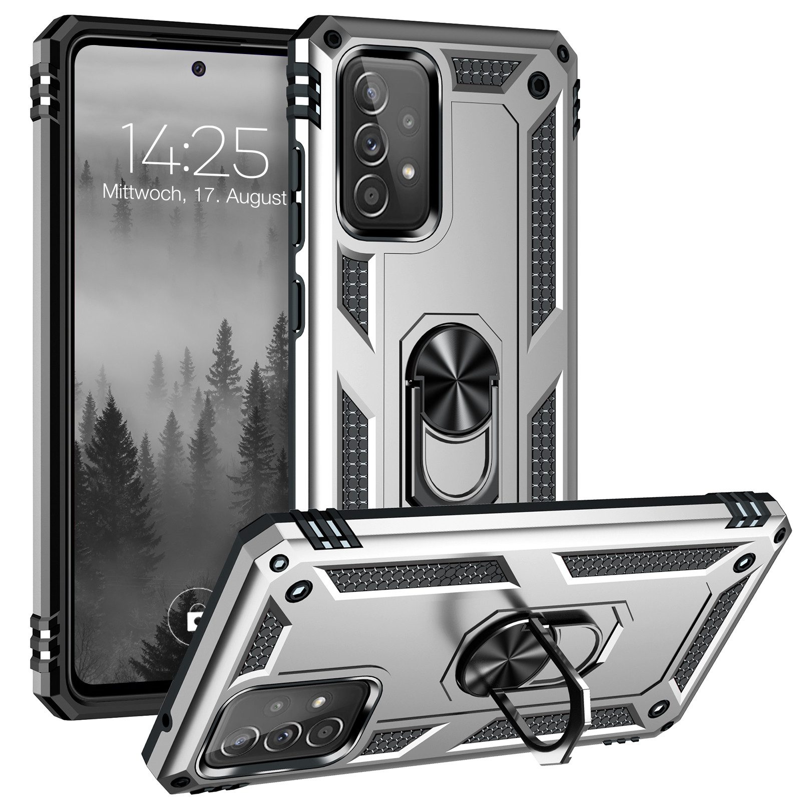 Tec-Expert Handyhülle Outdoor Cover Hülle für Samsung Galaxy A52 6.5 Zoll, 6.5, Premium Hülle aus verstärktem Polycarbonat