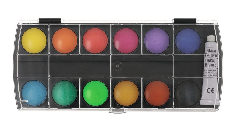 Herlitz Farbkasten Deckfarbkasten mit 12 Farben