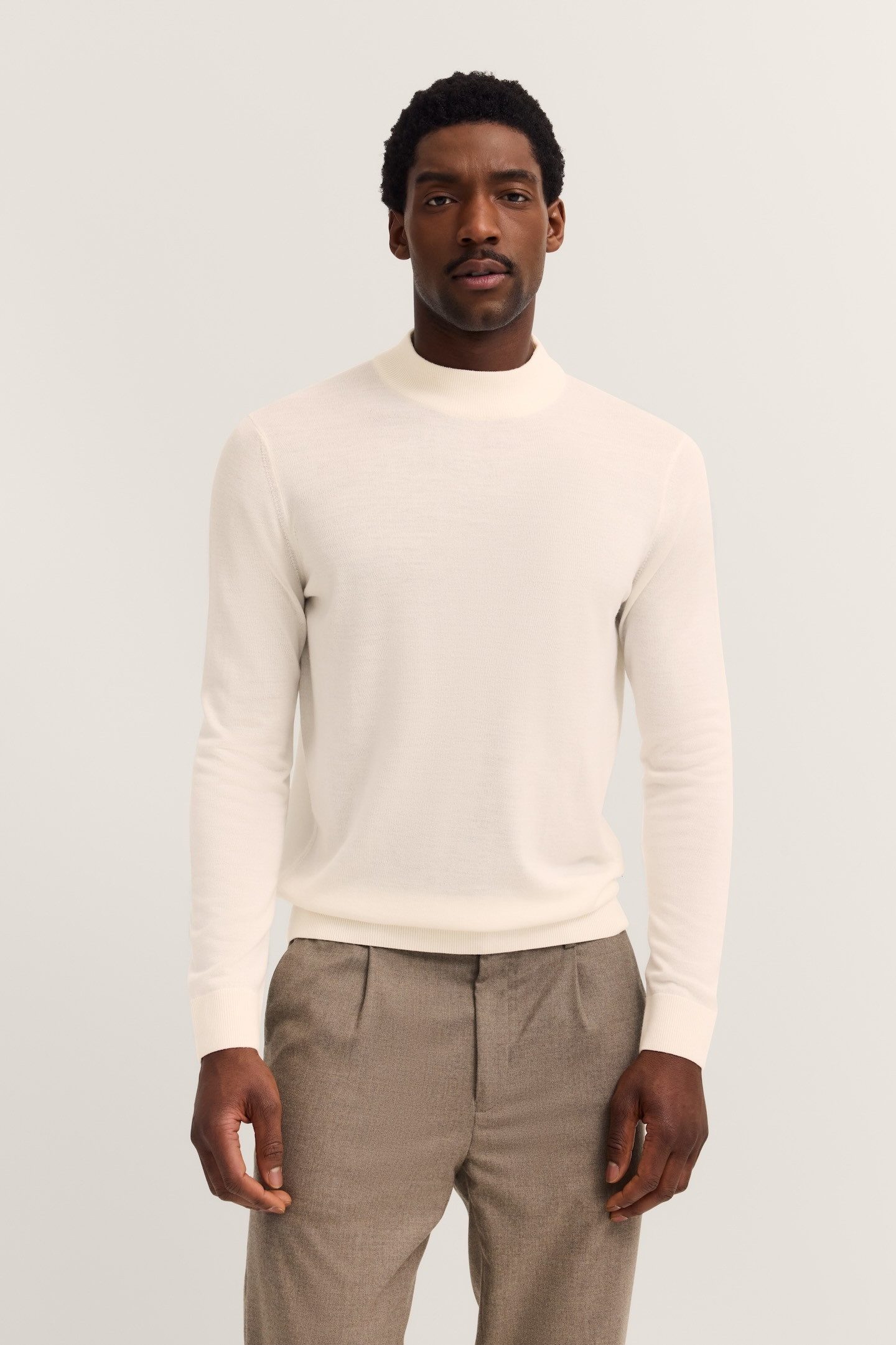 bugatti Rollkragenpullover Regular Fit aus Merino-Wolle-Seide-Mix