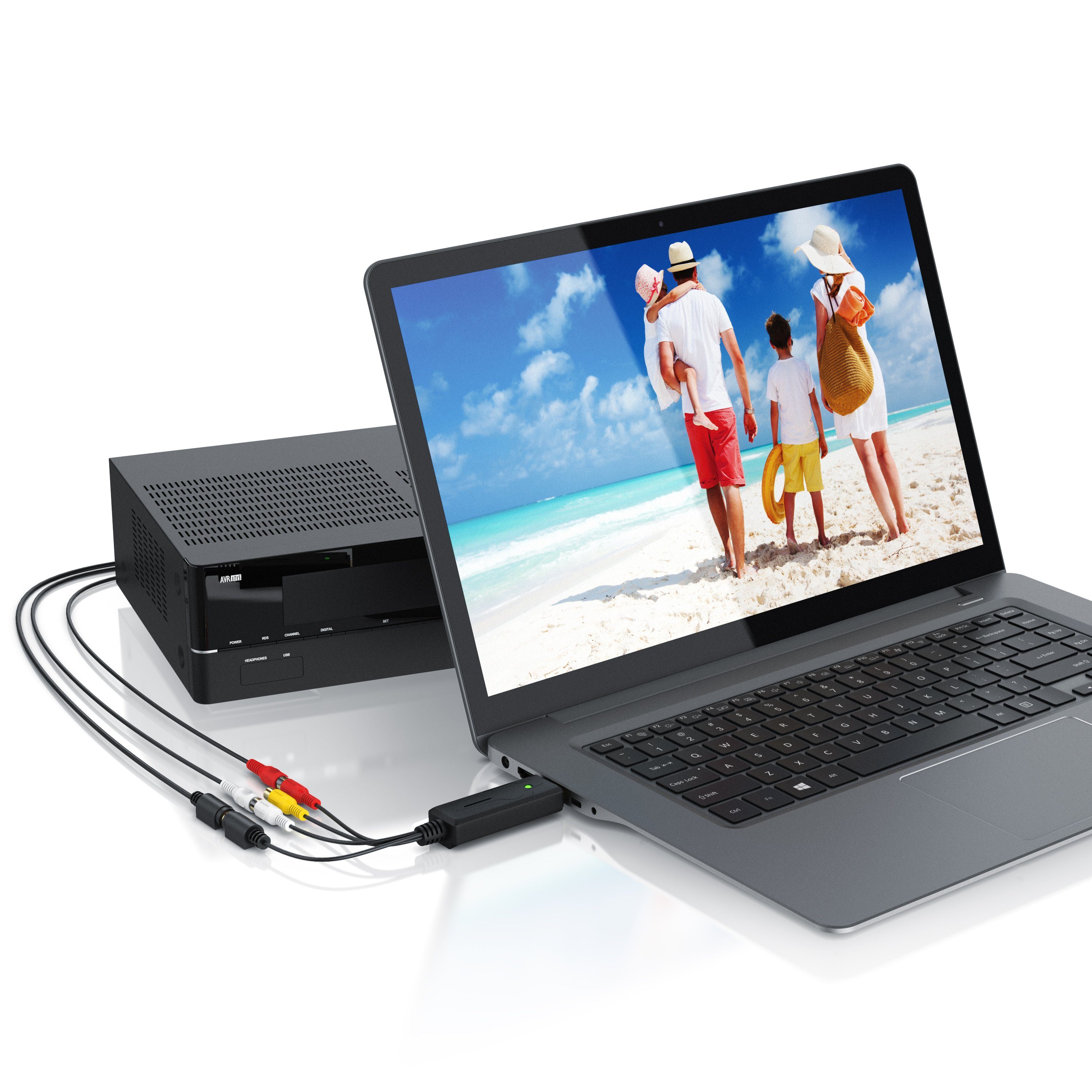 Aplic Audio- & Video-Adapter USB Typ A zu S-Video, Component-Video, Cinch, 15 cm, USB Audio Video Grabber - VHS - Videoadapter zur Bearbeitung