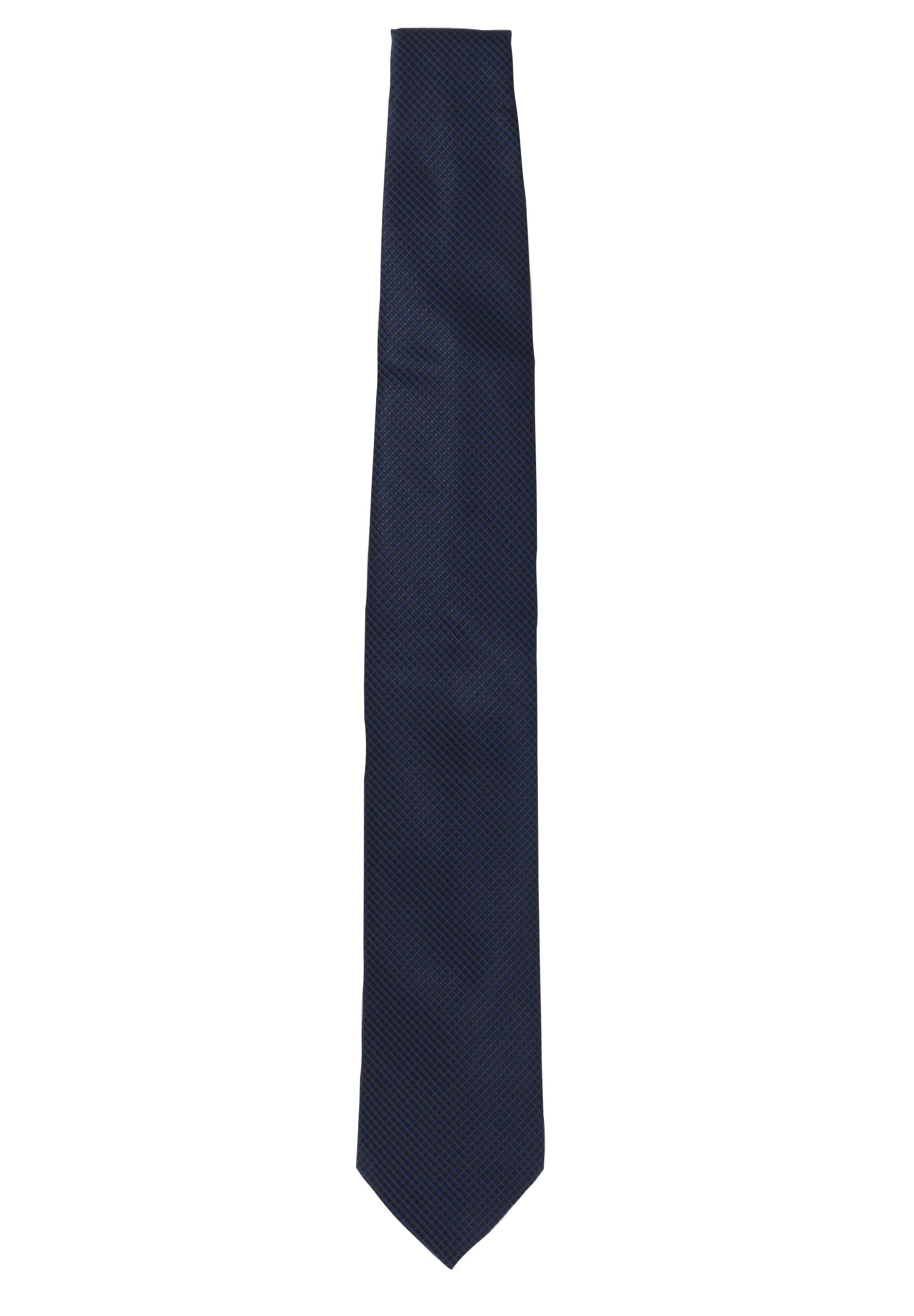 Fabio Farini Krawatte karierte Breite (ohne in Kariert) Schlips oder Krawatte Herren - 8cm 6cm (8cm), Schwarz/Dunkelblau Box, Breit