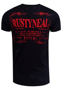 Rusty Neal T-Shirt mit trendigem Markenprint