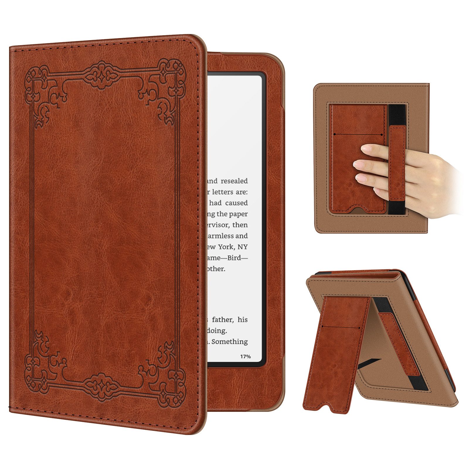 Fintie E-Reader-Hülle für 7" Kindle Paperwhite(12. Generation) - 2024 und Kindle Colorsoft Signature Edition (1. Generation), Kickstand Schutzhülle mit Handschlaufe und Auto Sleep/Wake Funktion