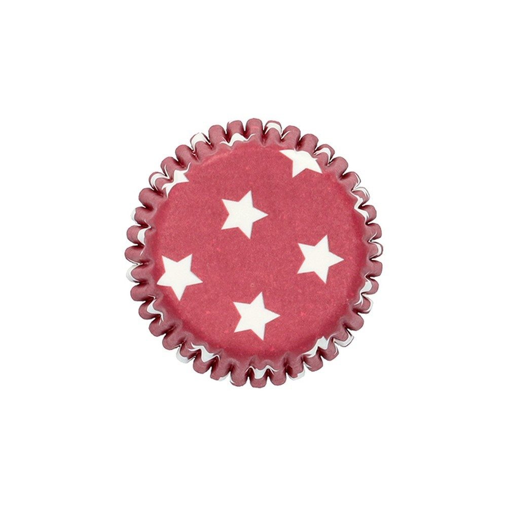 RBV Birkmann Backform Mini Papierbackförmchen Sterne 4,5 cm 100 Stück, Sterne Design in drei Farben