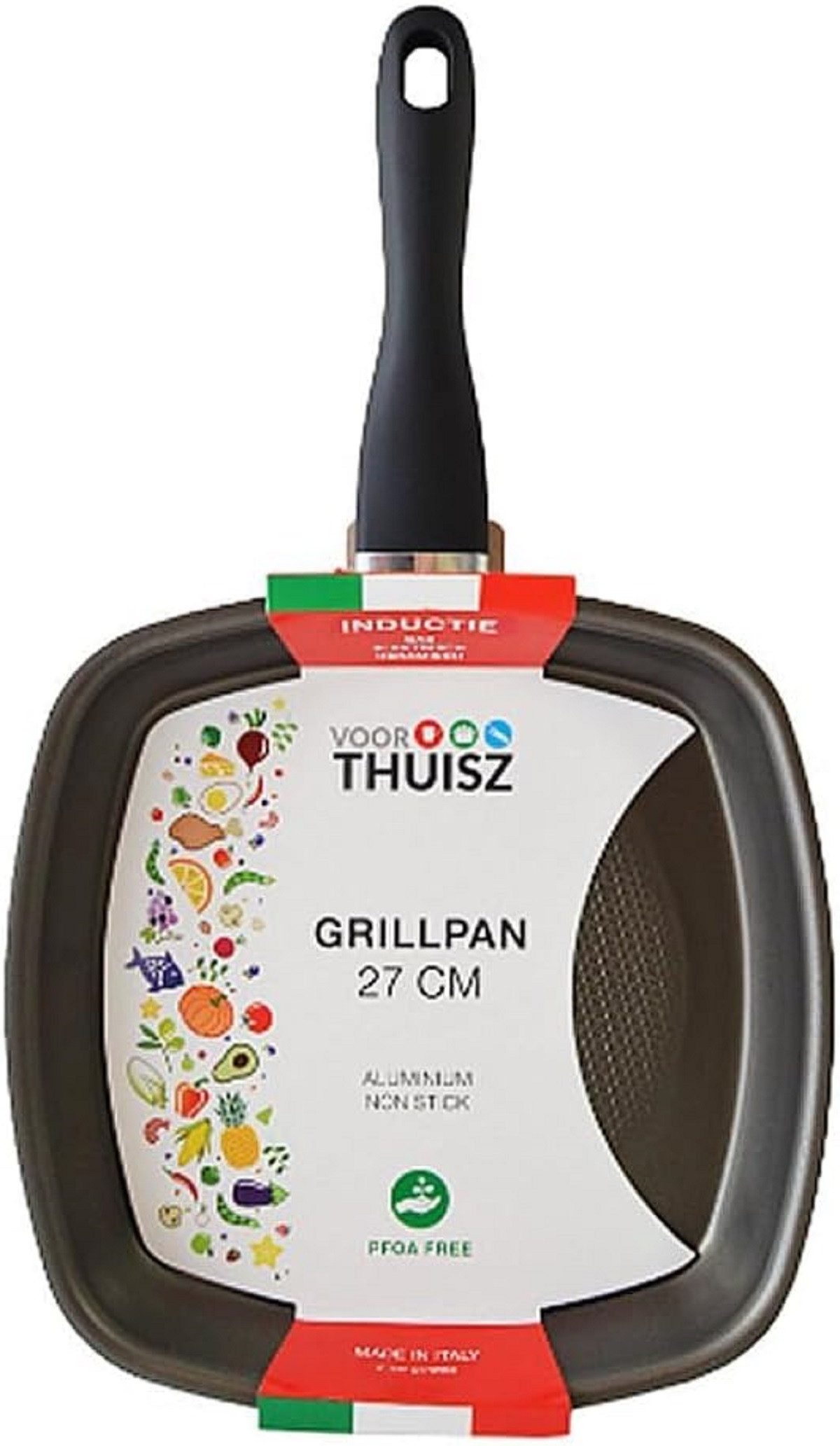 COFI 1453 Grillpfanne Thuisz Grillpfanne 27 cm hochwertige Pfanne Induktion geeignet