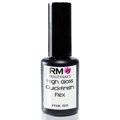 RM Beautynails UV-Gel Quick Finish Flex UV Led Gel Glanzgel Schnell Versiegelung Nails, keine Schwitzschicht, Nageldesign, Fingernägel, Nagelgel