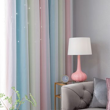 Verdunkelungsvorhang 2er Set Verdunklungsvorhänge Vorhang Vorhänge Gardinen Curtains, MODFU, Ösen (2 St), verdunkelnd, Polyester, Schlafzimmer Thermovorhang Ösen Wärmeisolierend gegen Kälte Blickdicht