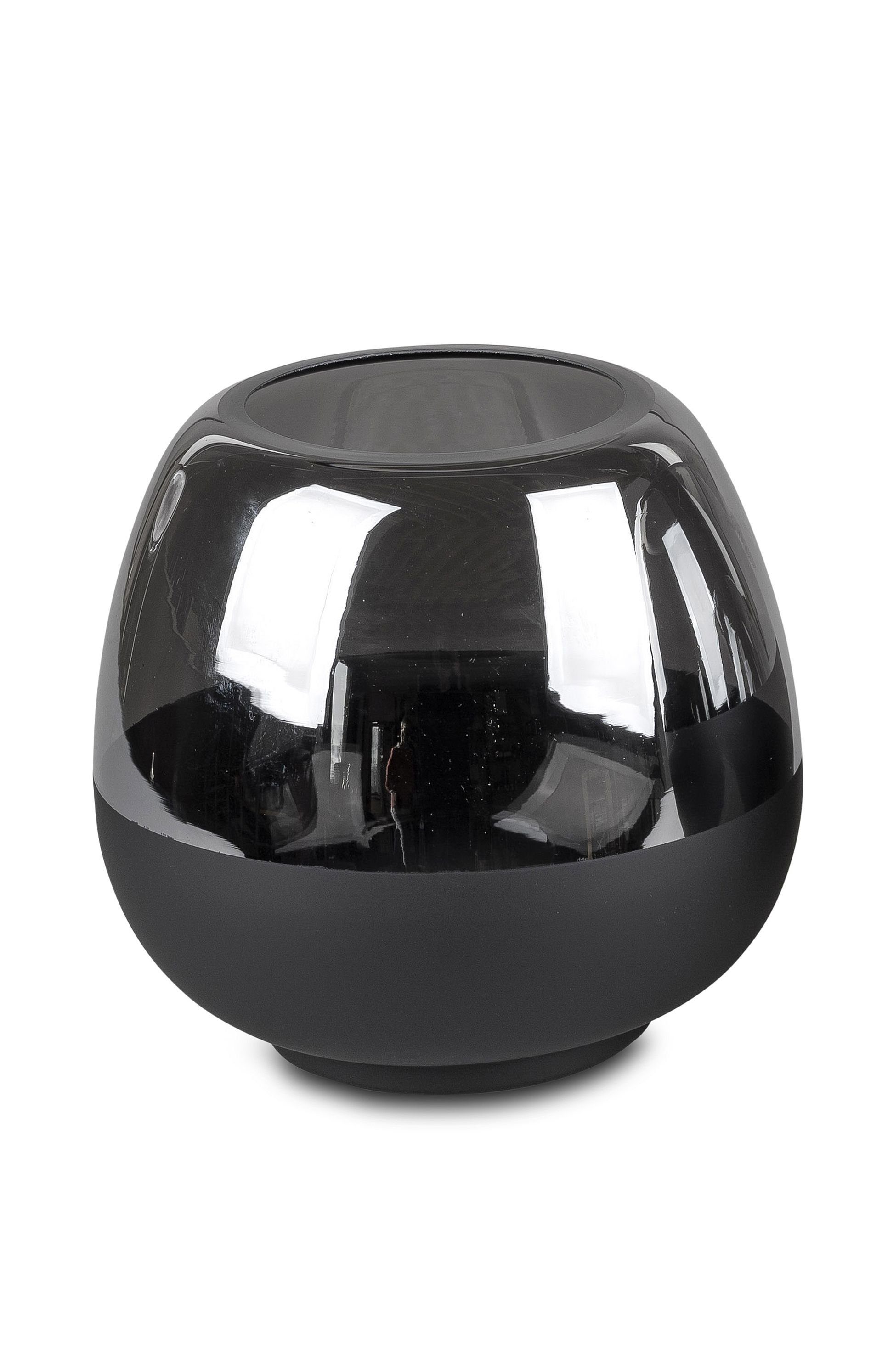 formano Windlicht Kerzenhalter aus Glas in Schwarz Metallic Design günstig online kaufen