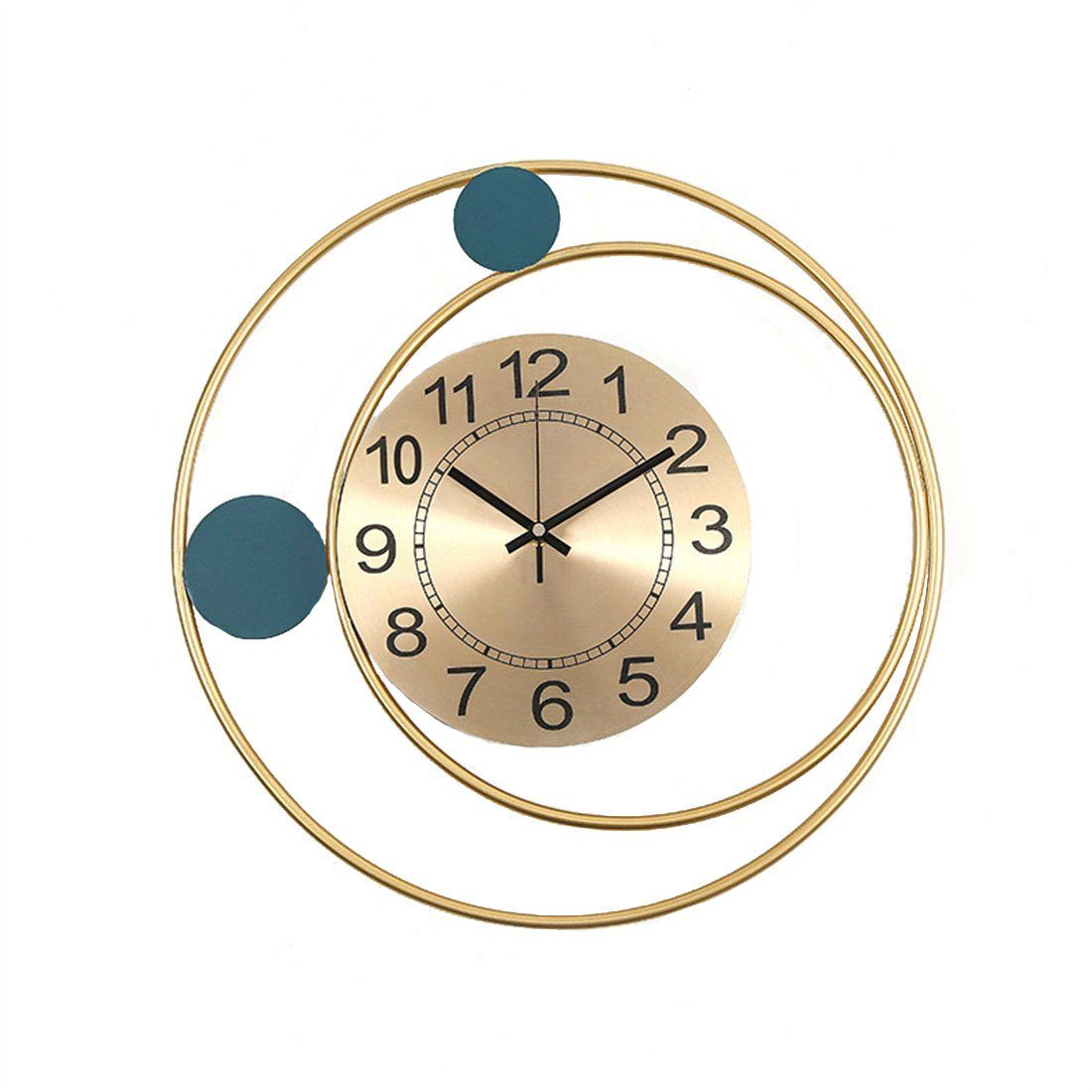 Tapferer Ping Wanduhr 42cm runde dekorative Wanduhr, moderne Wanduhr aus Eisen, kreative Uhr