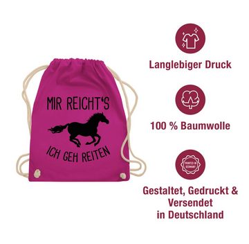 Shirtracer Turnbeutel Mir reichts ich geh Reiten mit Pferd, Pferd & Pferde