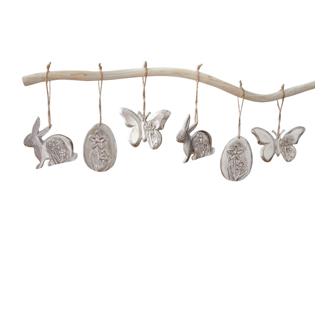 Home-trends24.de Dekohänger Osterhase Hänger Osterei Schmetterling Ostern Deko 6er Set (6 St)