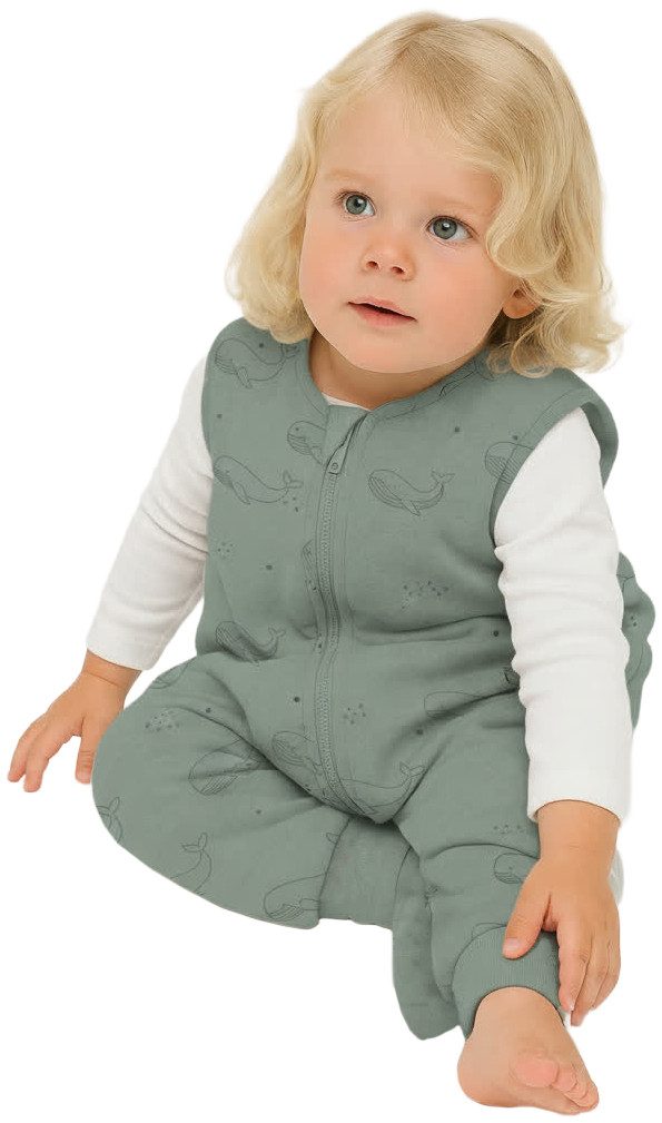 Fillikid Babyschlafsack Sommerschlafsack mit Beinen, für den Sommer und Raumtemperatur über 24°