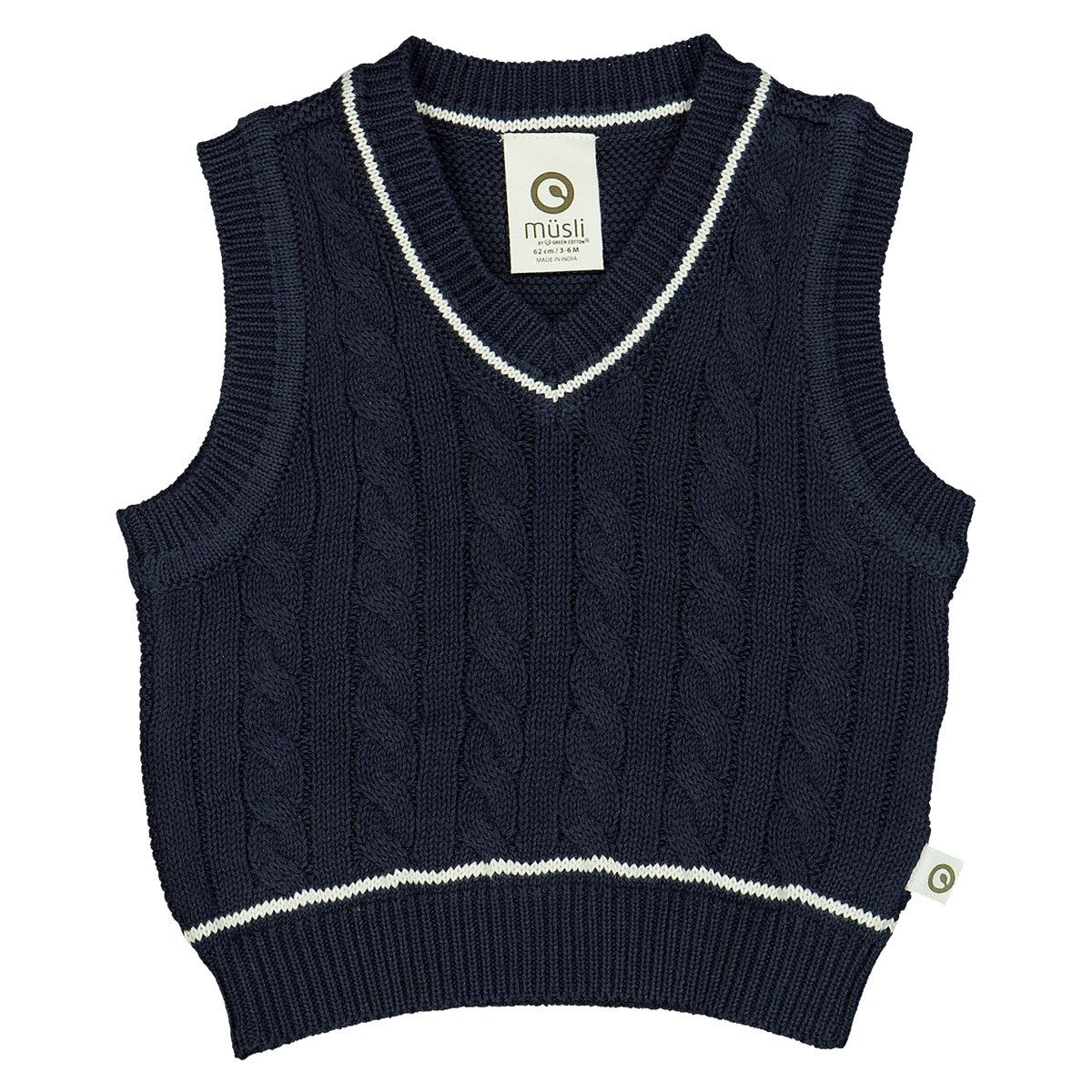 Müsli by GREEN COTTON С коротким рукавом 1545001600 Мальчикам Strickweste, С коротким рукавом-Weste, ärmellos, Sweater Vest, Stricktop