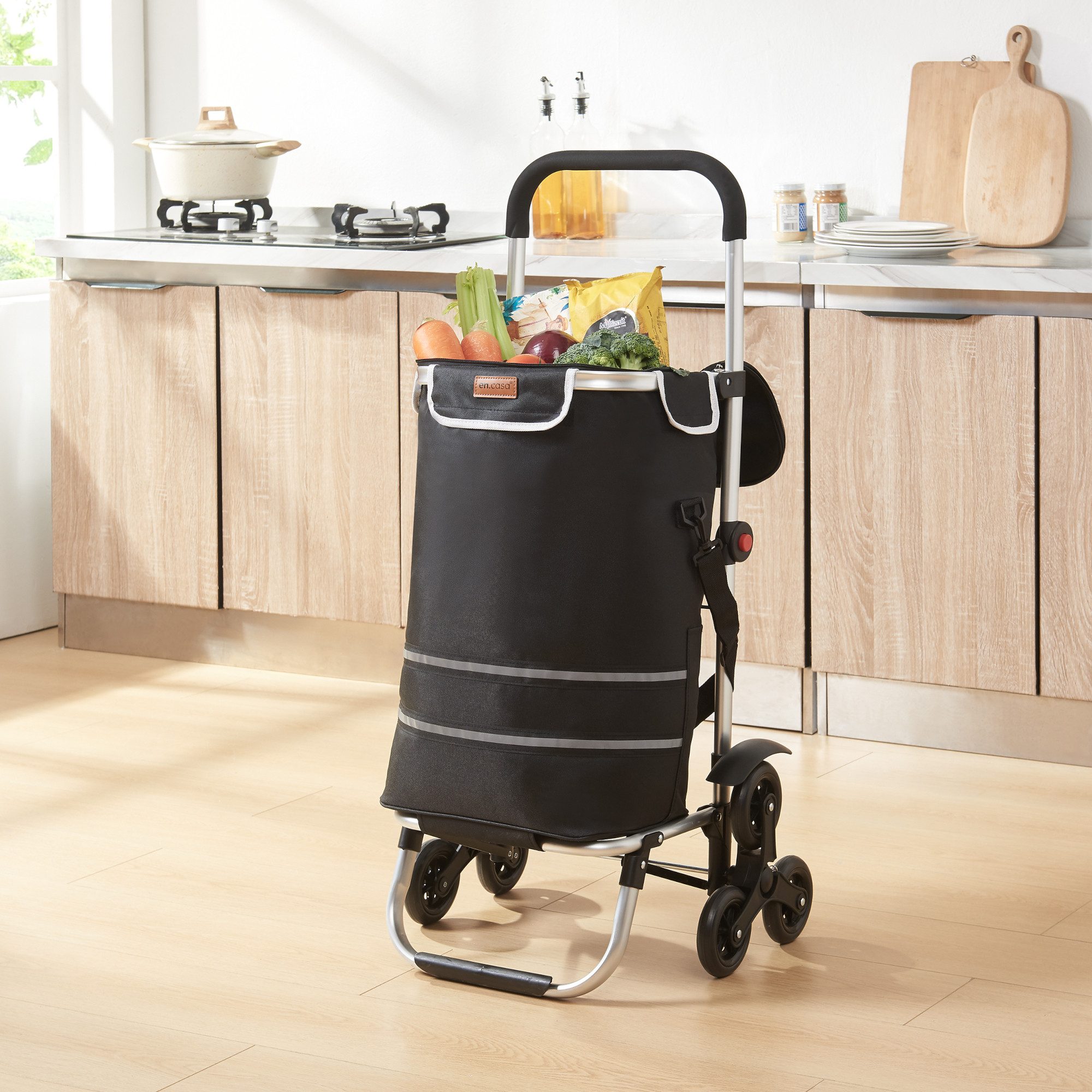 en.casa Einkaufstrolley, 41 l, Treppensteiger Einkaufswagen günstig online kaufen