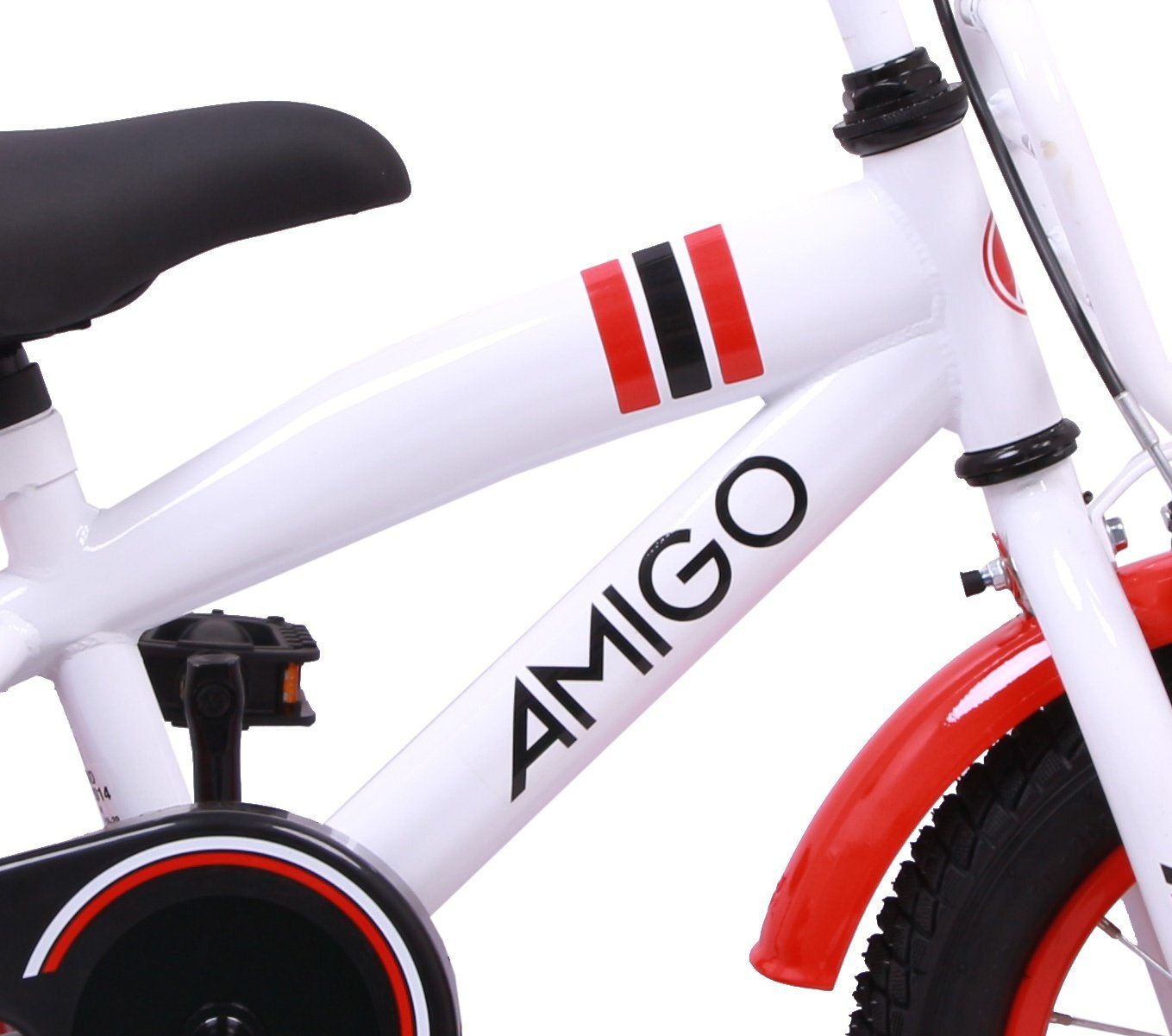 AMIGO Fahrräder Kinderfahrrad AMIGO 2Cool Weiß Jungen Kinderfahrrad 12 Zoll Rücktrittbremse