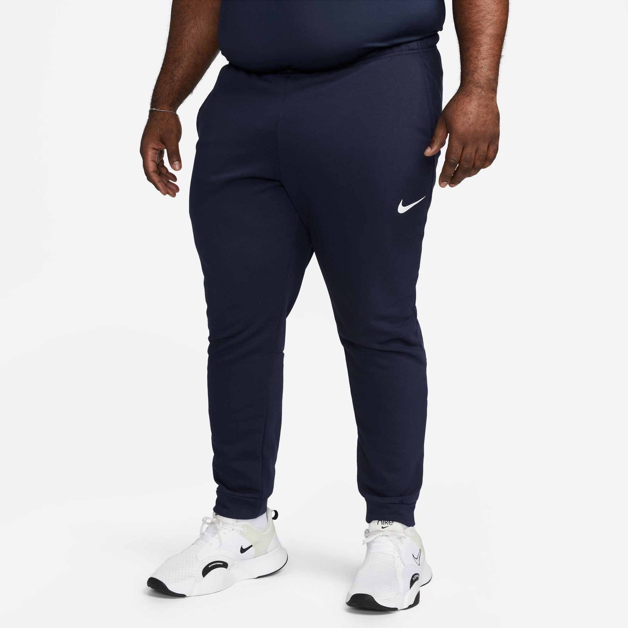 Nike Trainingshose DRI-FIT MEN'S TAPERED PANTS TRAINING OBSIDIAN/WHITE