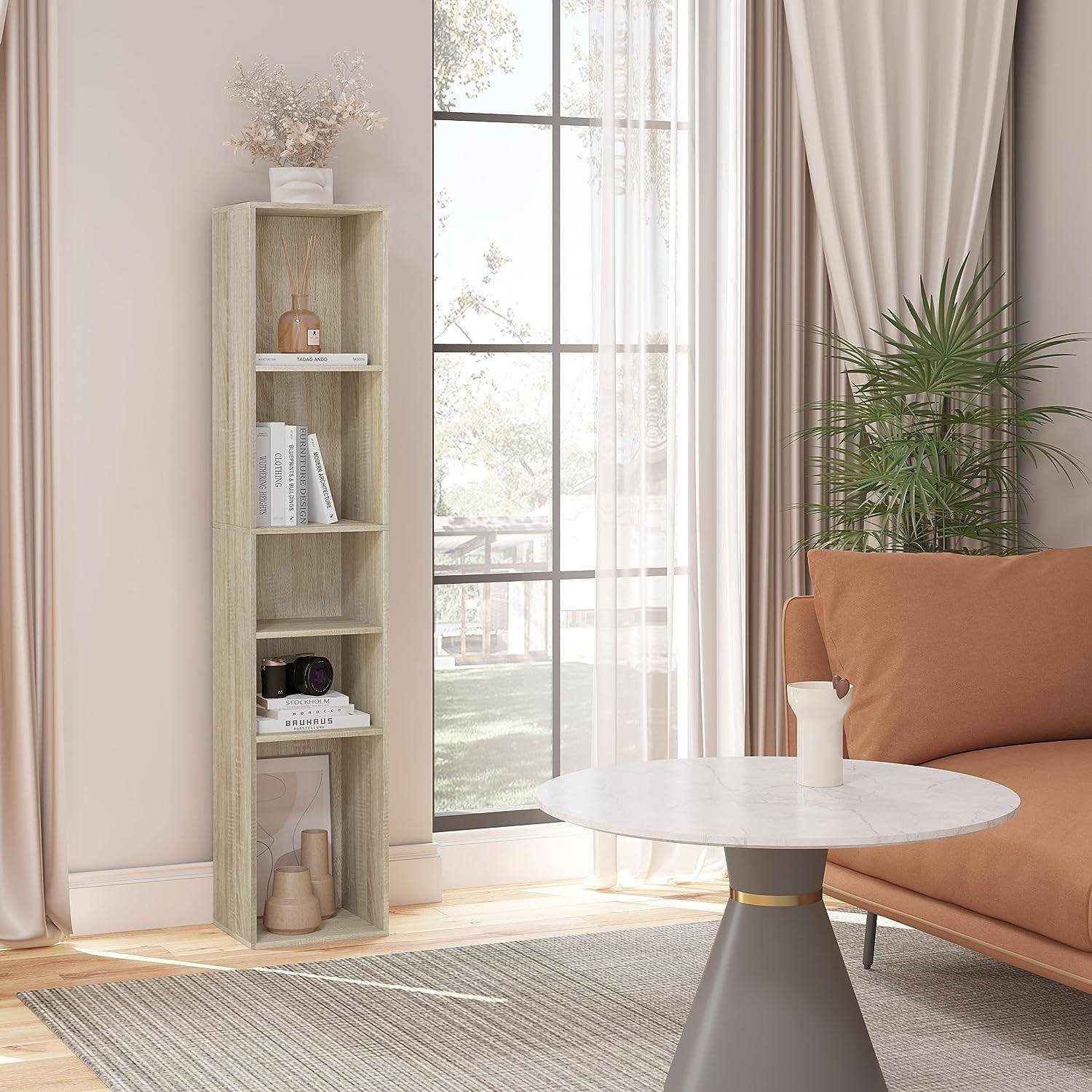 Woltu Bücherregal, 1-tlg., offenes Regal mit 5 Würfeln aus Holzwerkstoff günstig online kaufen