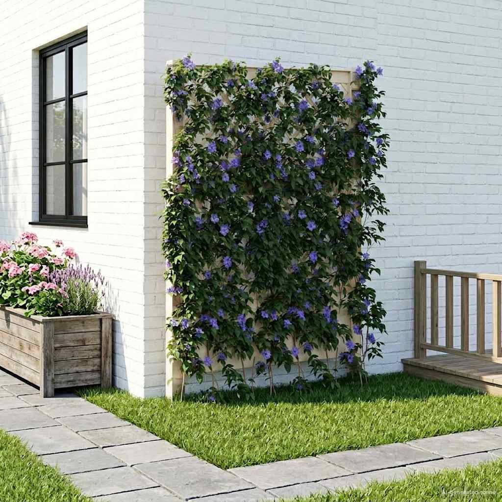 vidaXL Mülltonnenbox Trellis mit Spike PP Weiß (1 St)
