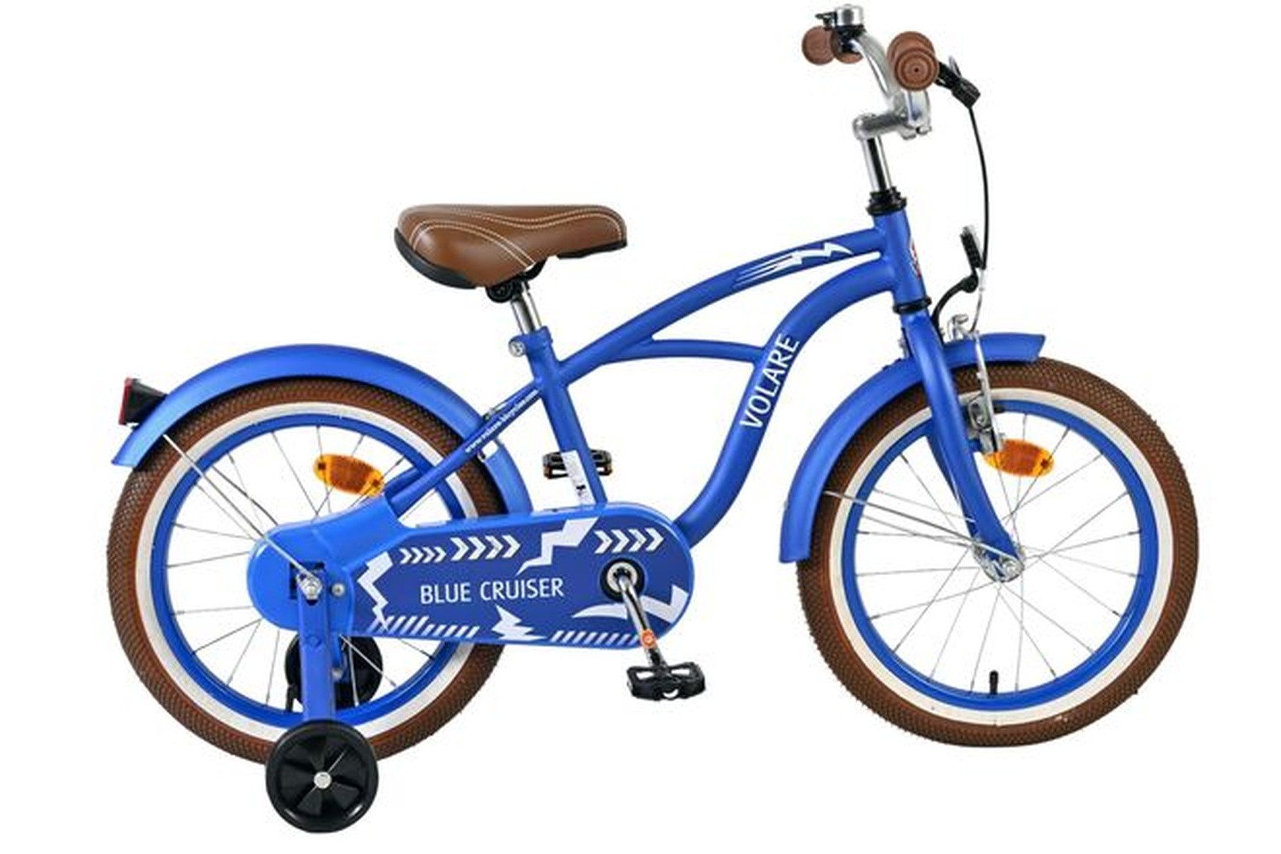 Kinderfahrrad Blue Cruiser Jungen 16 Zoll Blau - Hand-& Rücktrittbremse, Stützräder