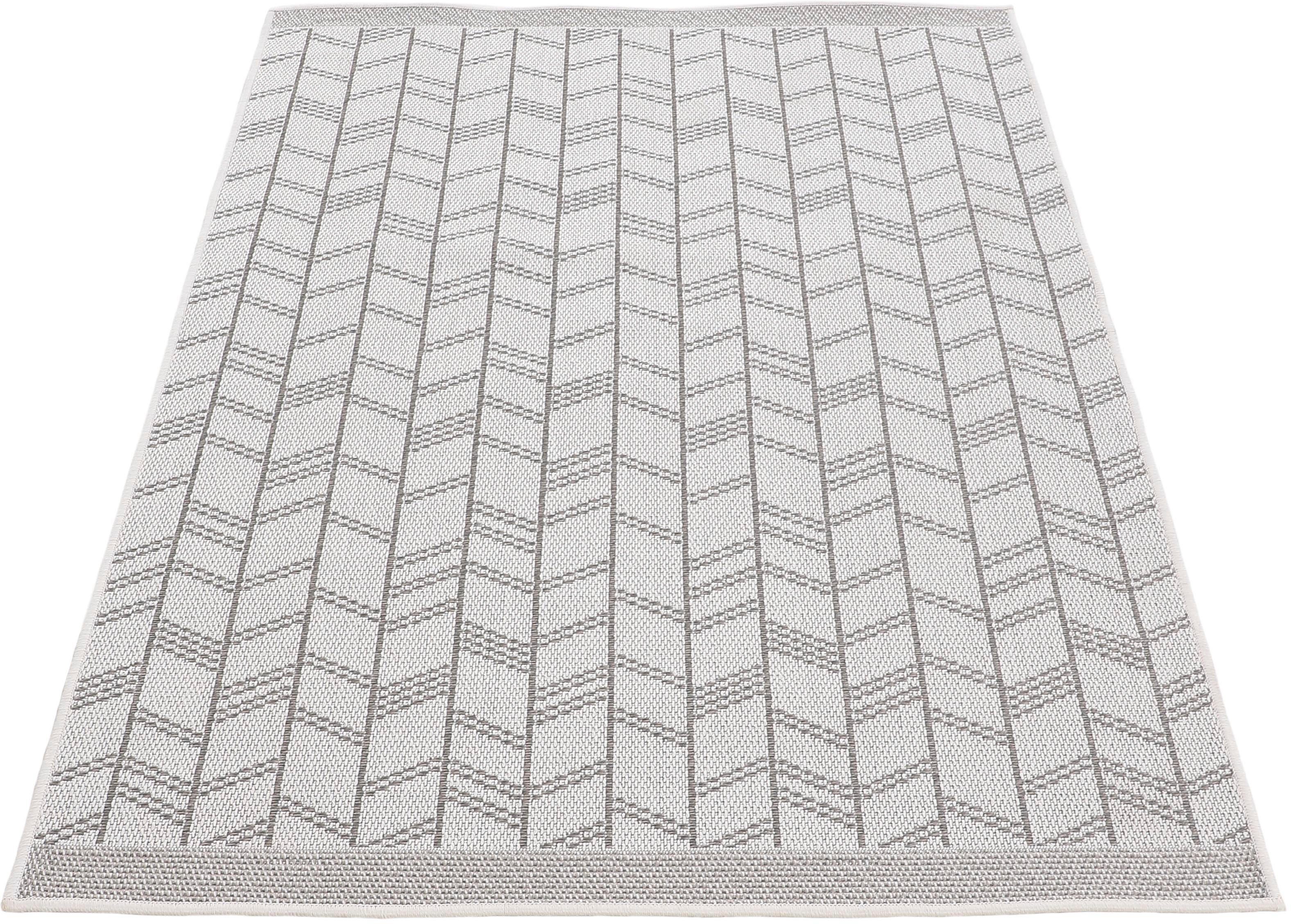 Teppich Boho 102, carpetfine, Sisal robustes Optik, UV-beständig, Höhe: 4 Außenbereich mm, rechteckig, Flachgewebe