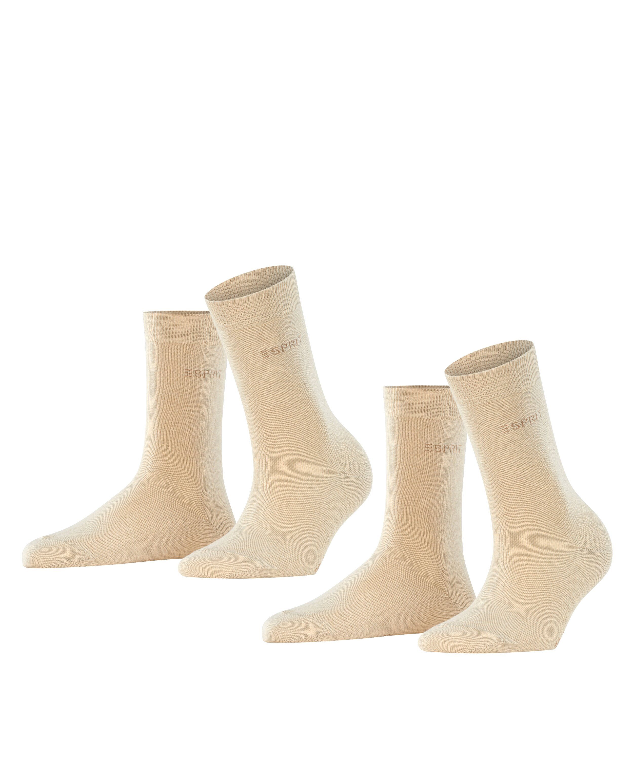 Esprit Socken Uni 2-Pack (2-Paar) cream (4011)