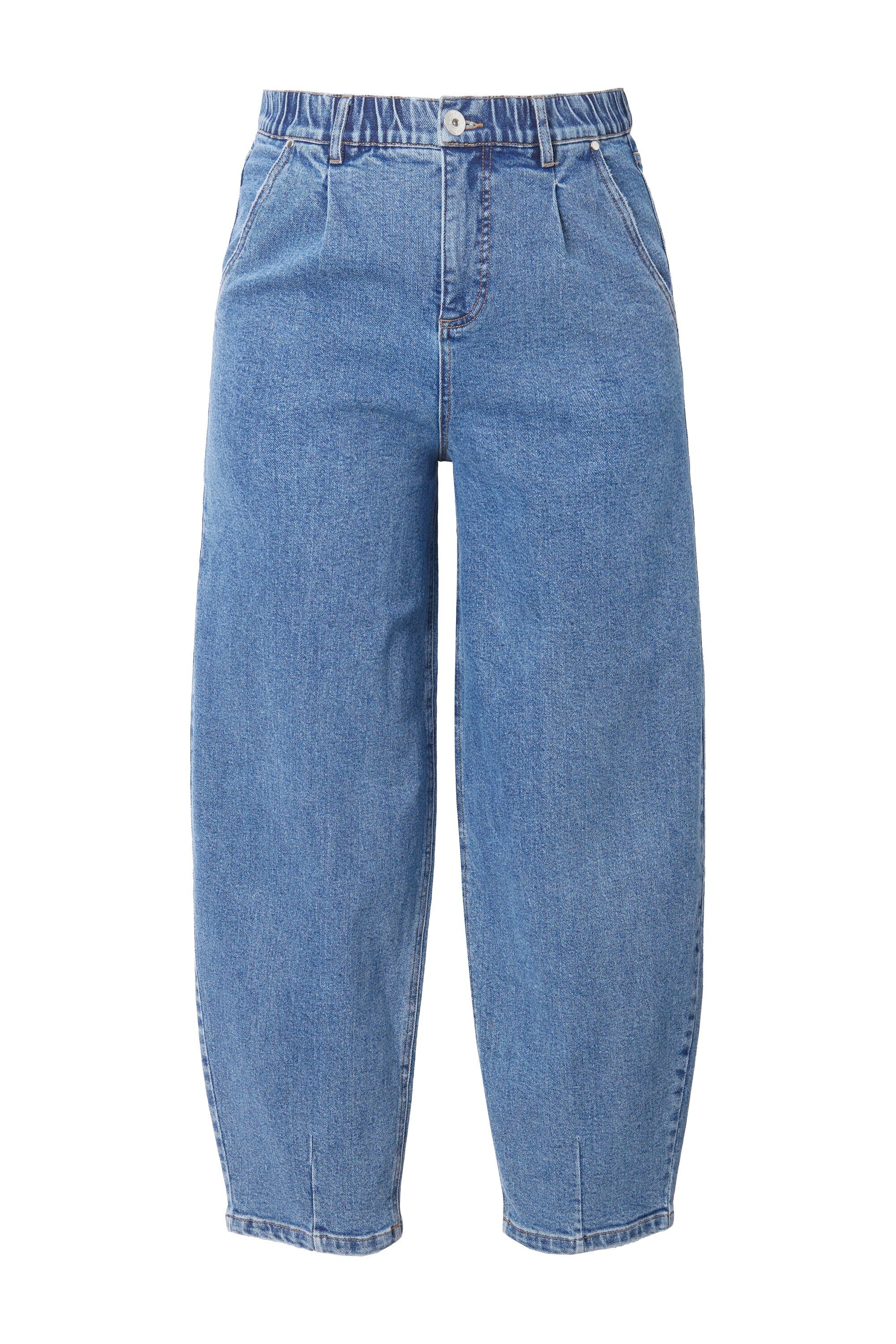 Studio Untold Regular-fit-Jeans Ballon-Jeans Wide Shape 5-Pocket Elastikbun günstig online kaufen