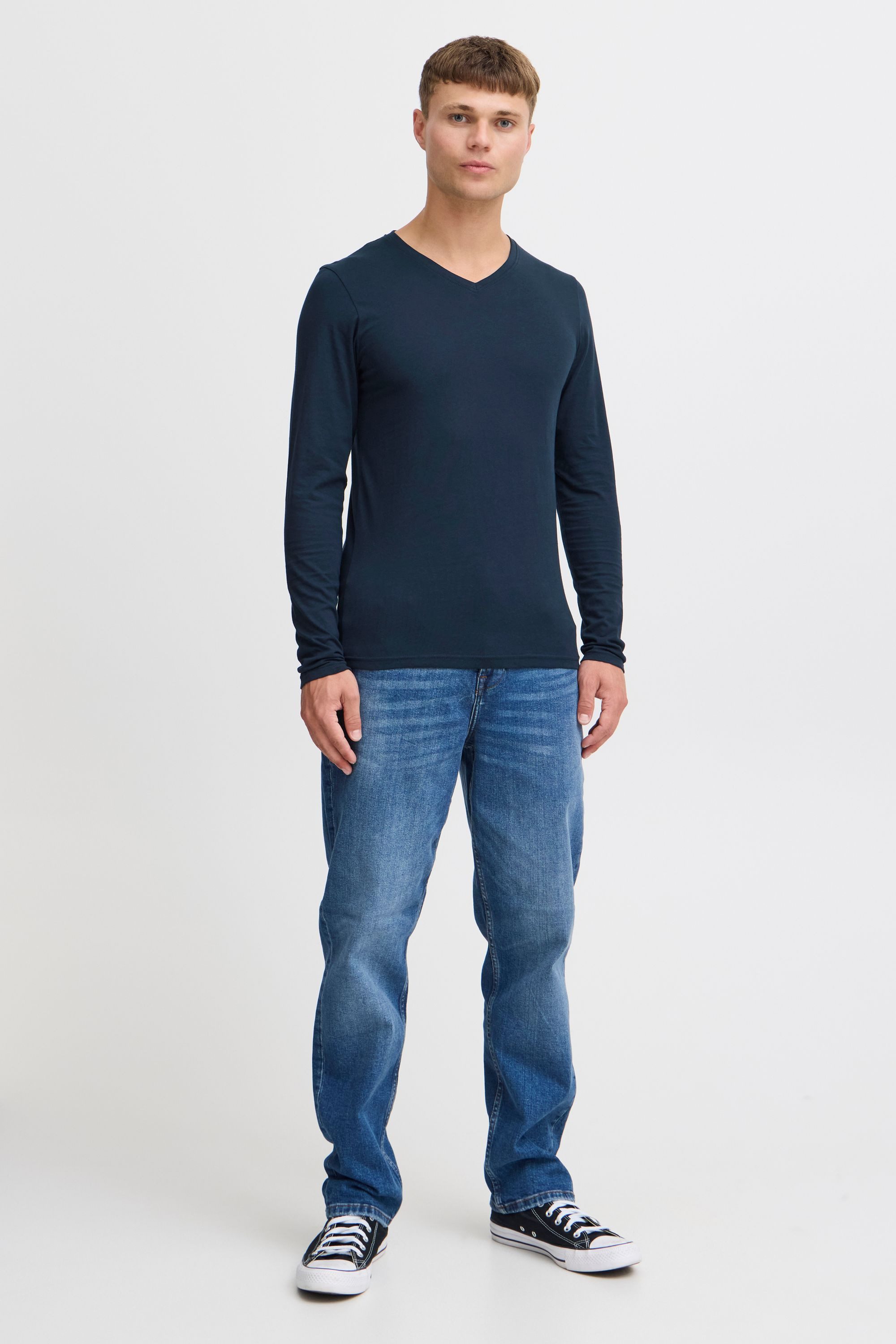 !Solid V-Shirt SDBasil Langarmshirts im 2er-Pack
