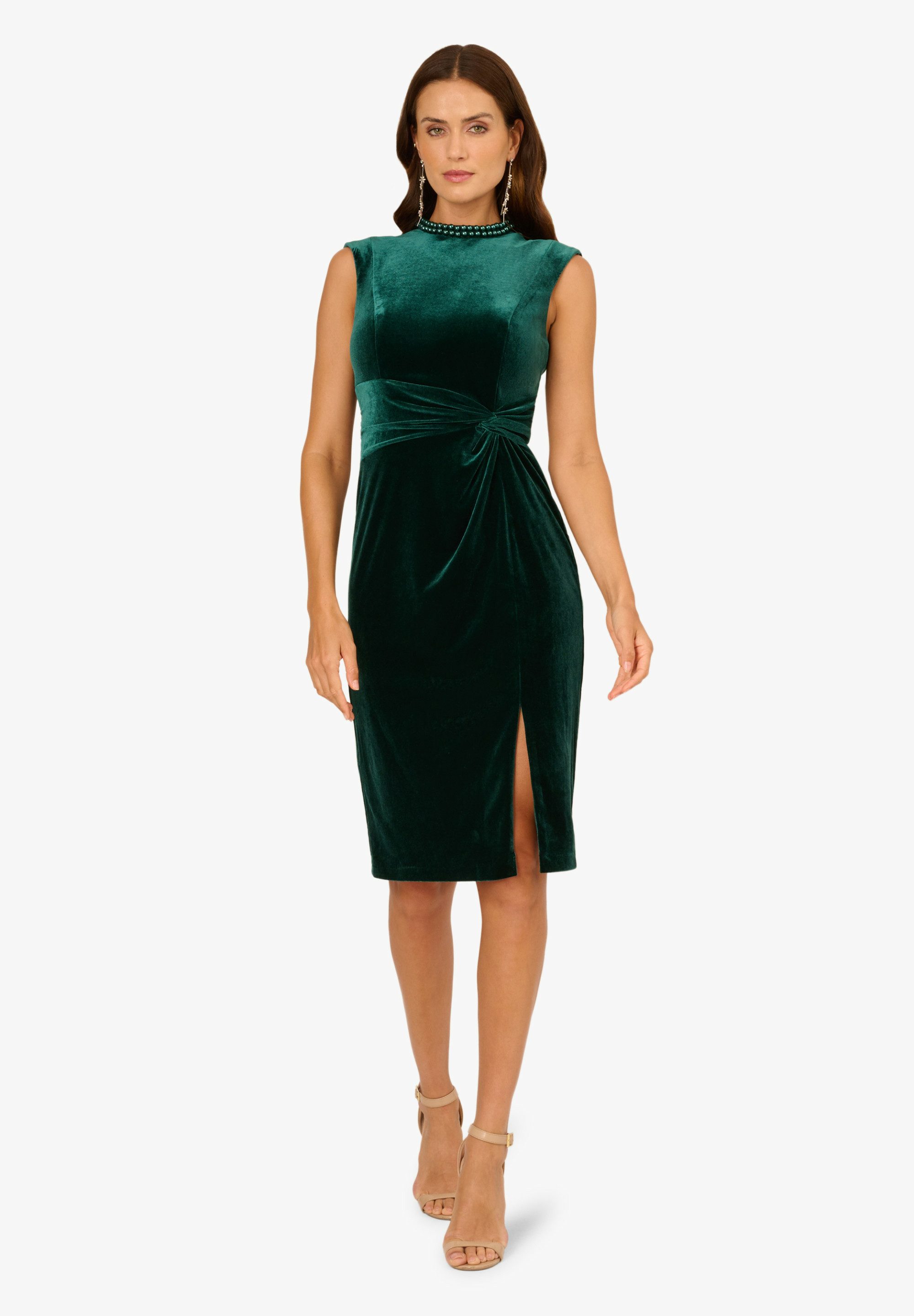 Adrianna Papell Cocktailkleid Mock Neck Midi Dress Glamourös, schimmernd, s günstig online kaufen