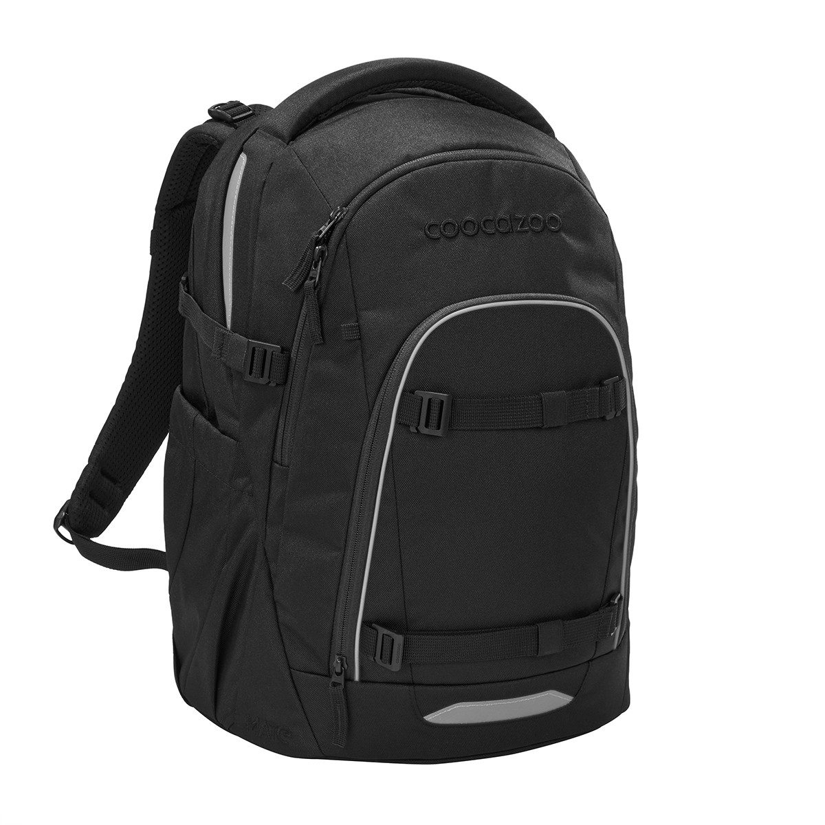 coocazoo Schulranzen Schulrucksack-Set MATE Black Coal 3-teilig (3-teilig), ergonomisch, Körpergröße: 135 - 180 cm, Easy-Grow-System – Bild 4 von 5