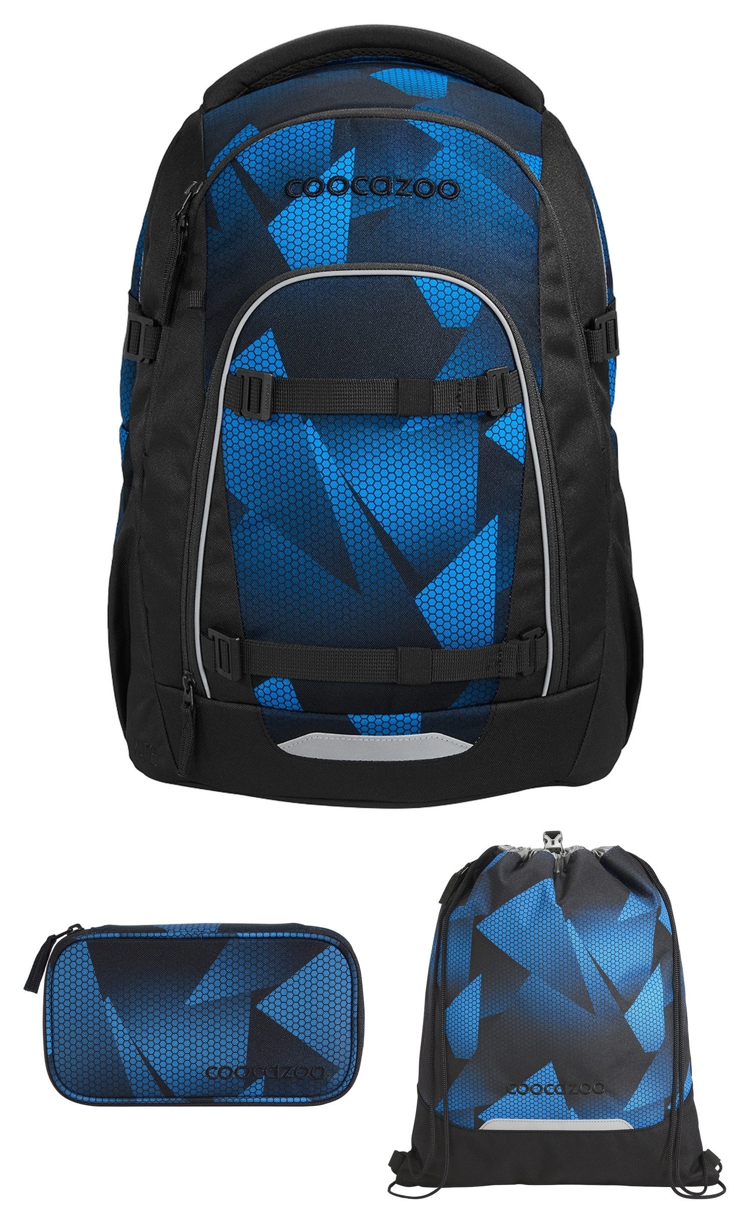 coocazoo Schulrucksack Coocazoo MATE Electric Ice Set 3tlg