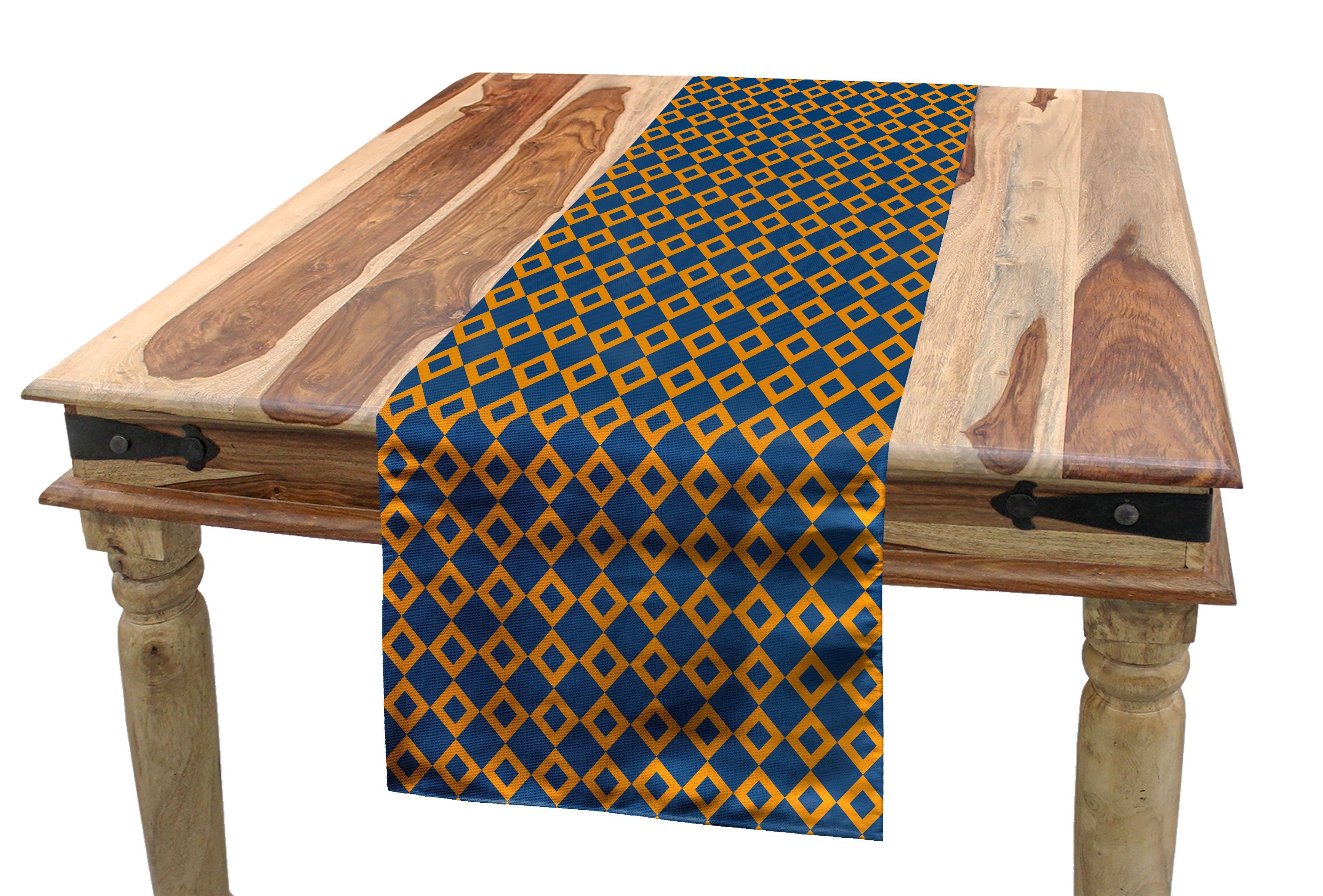 Tischläufer, Rechteckiger Dekorativer Squares-Kette Tile Jahrgang Netz Abakuhaus Küche Esszimmer Tischläufer