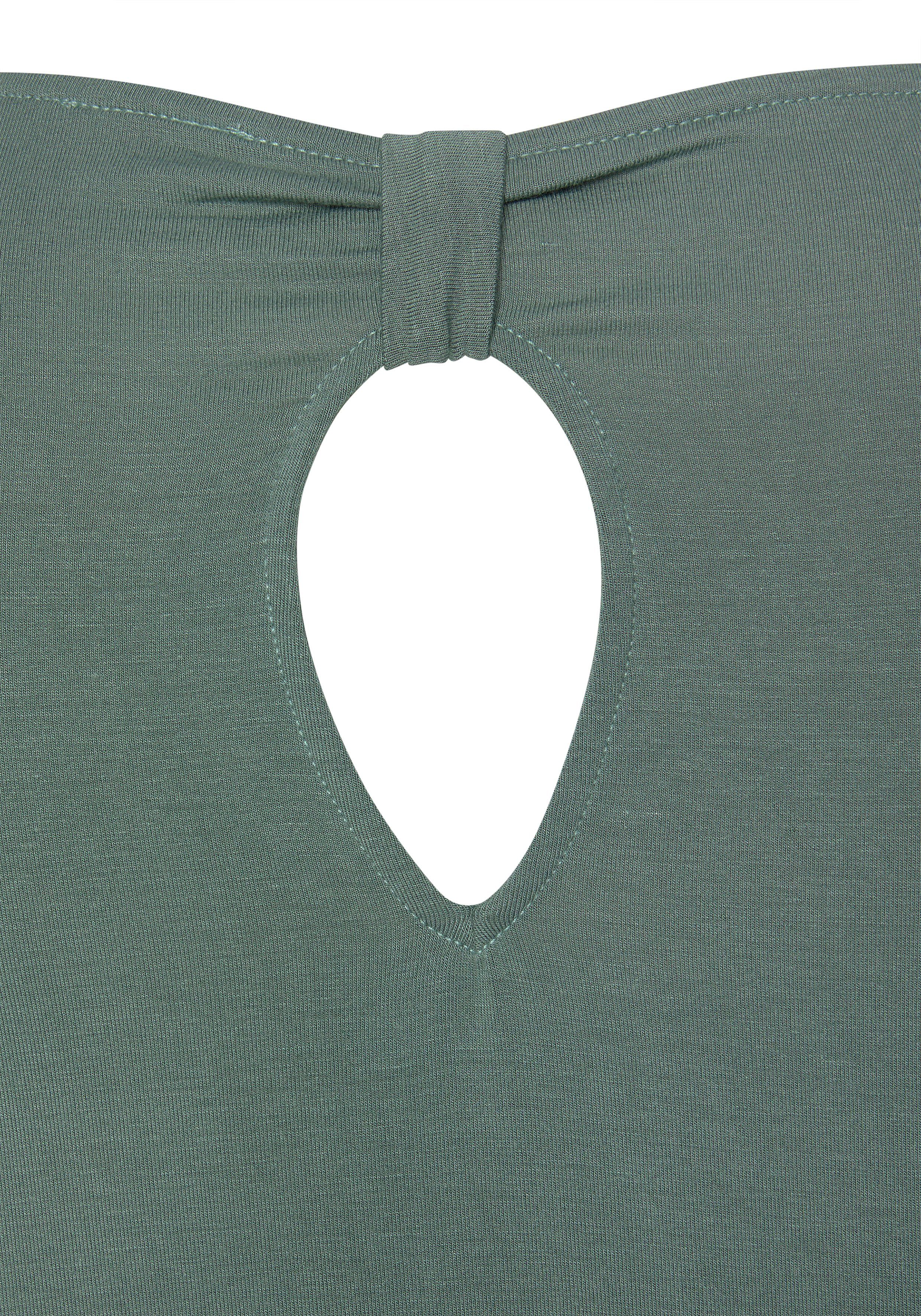 Damen Shirts LASCANA 3/4-Arm-Shirt (2er-Pack) mit kleinem Cut-Out im Nacken